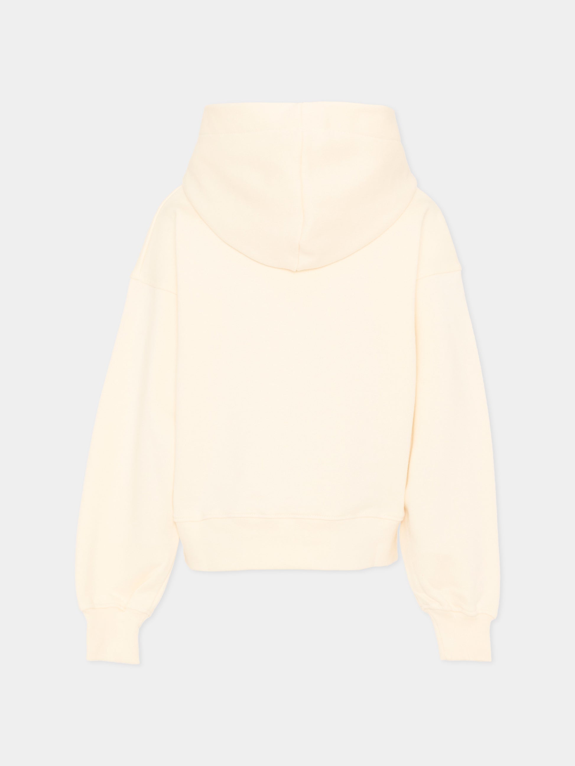 Felpa avorio per bambina con logo strass,Msgm Kids,F5MSJGHS193 013