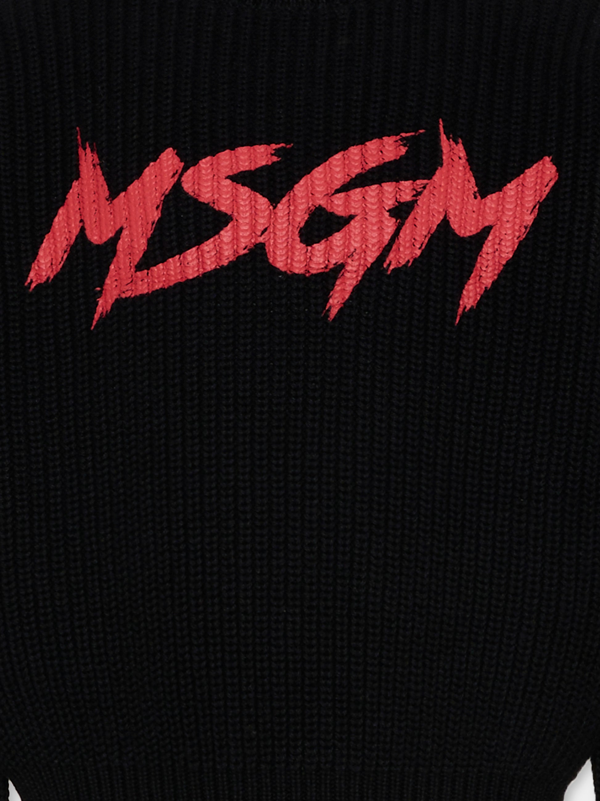 Maglione nero per bambino con logo,Msgm Kids,F5MSJUJP090 110