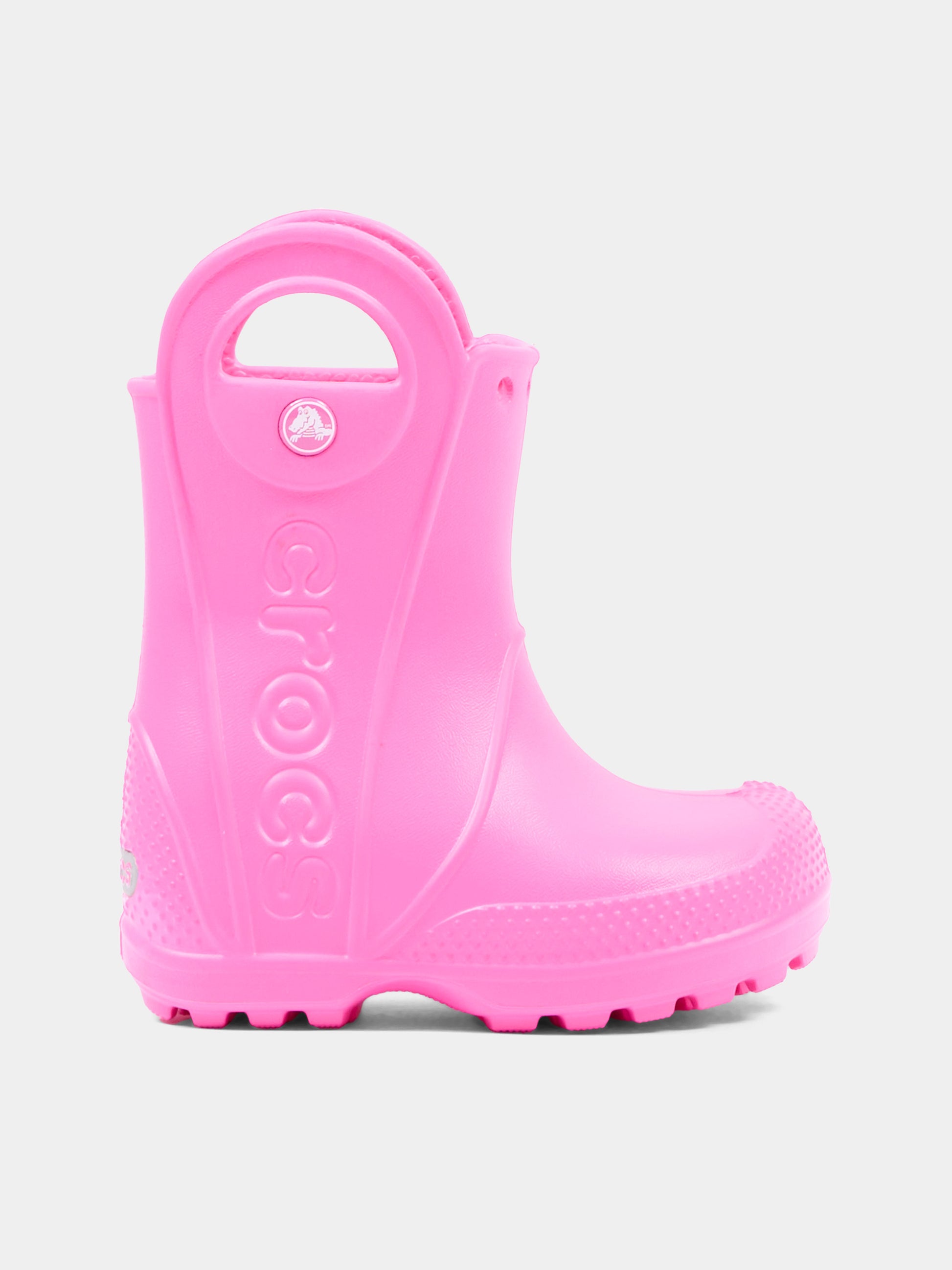 Stivali da pioggia fucsia per bambina,Crocs,211056 PKCR