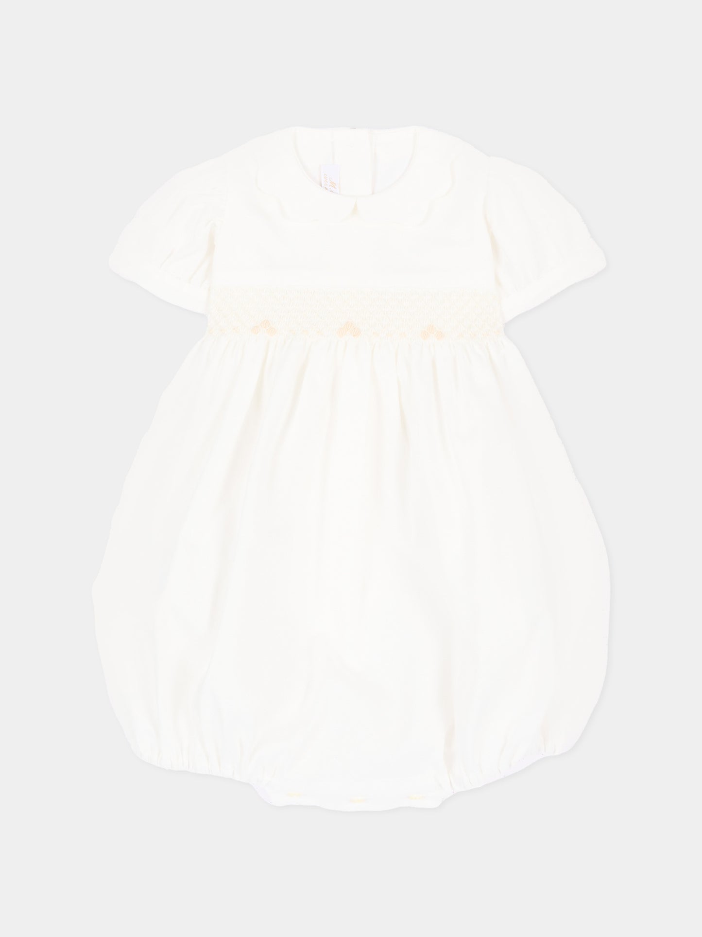 Pagliaccetto beige per neonata con fiocco,Mariella Ferrari,PGD4 005