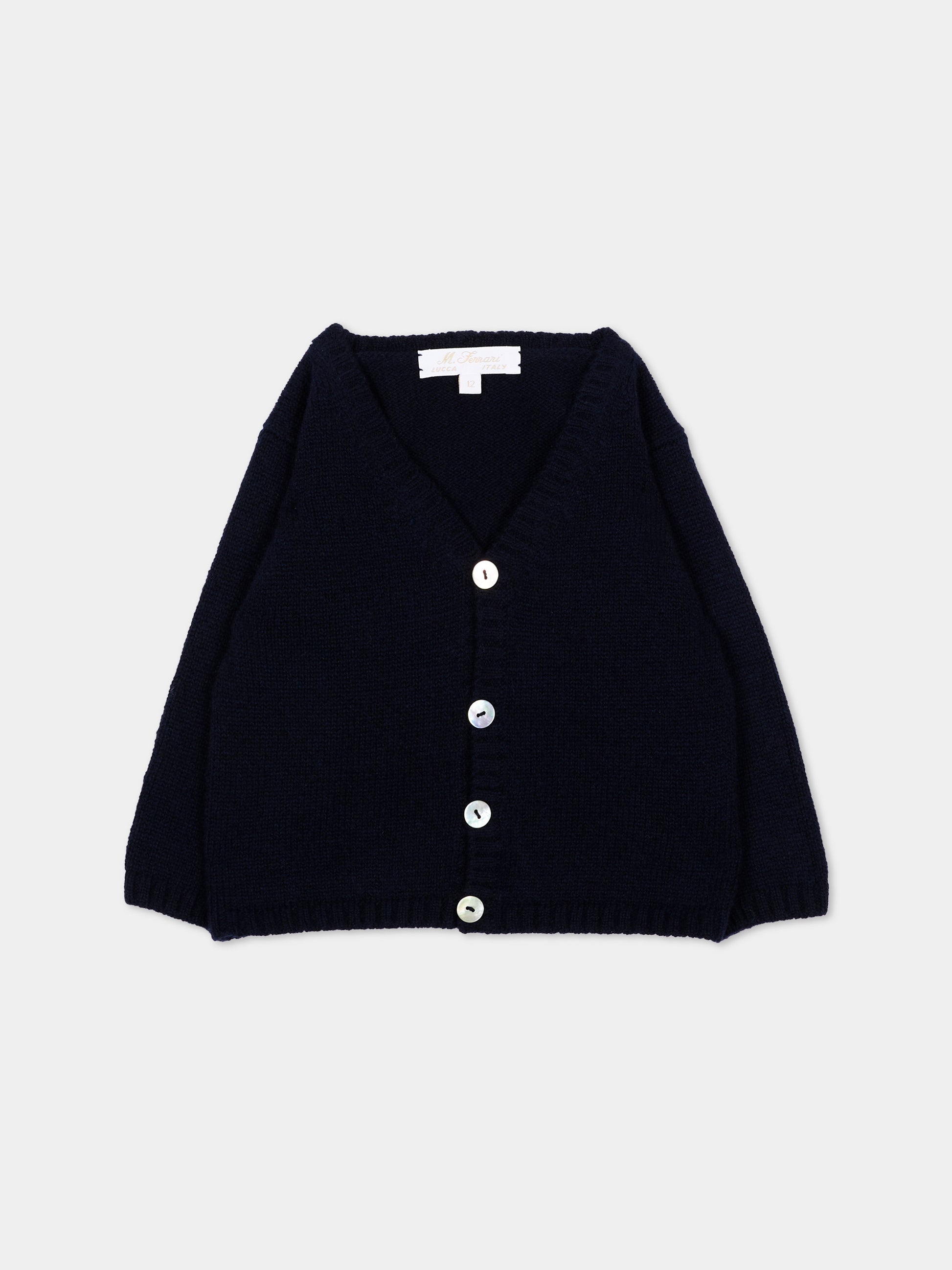 Cardigan blu per neonato con bottoni,Mariella Ferrari,MGM11 143