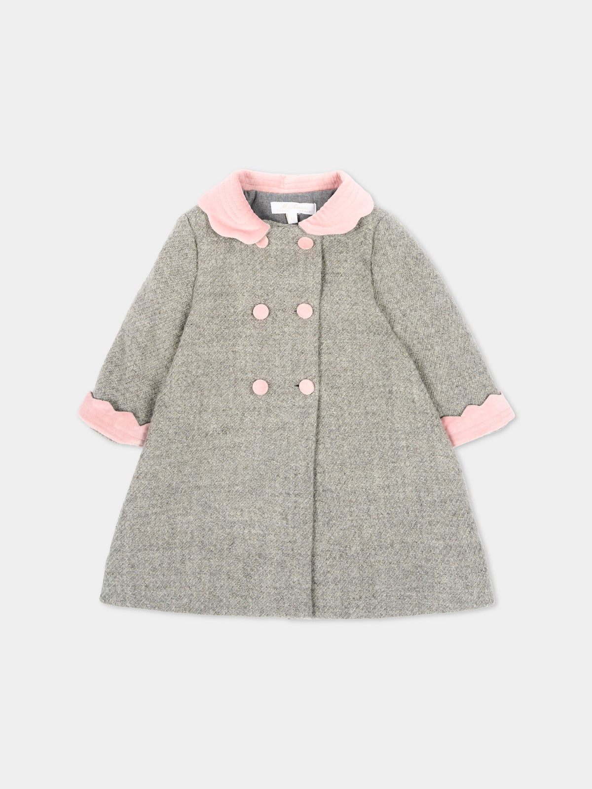 Cappotto grigio per neonata,Mariella Ferrari,GBE5 088 070