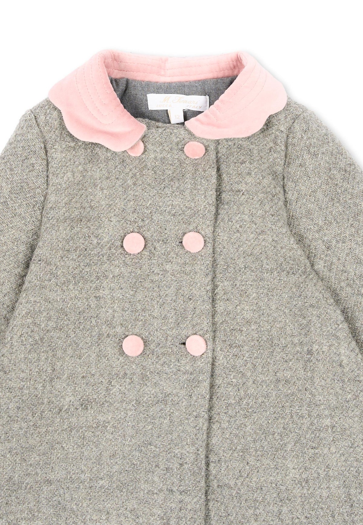 Cappotto grigio per neonata,Mariella Ferrari,GBE5 088 070