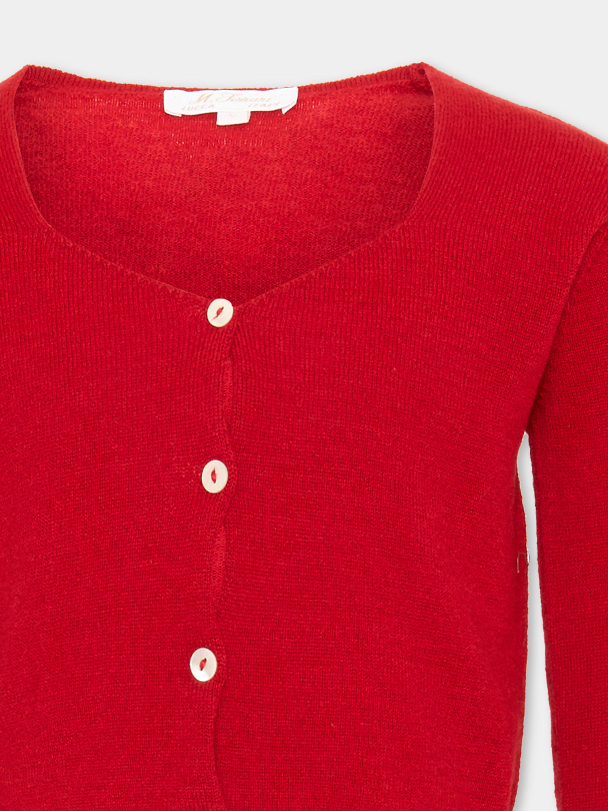 Cardigan rosso per bambina,Mariella Ferrari,MGU19 150