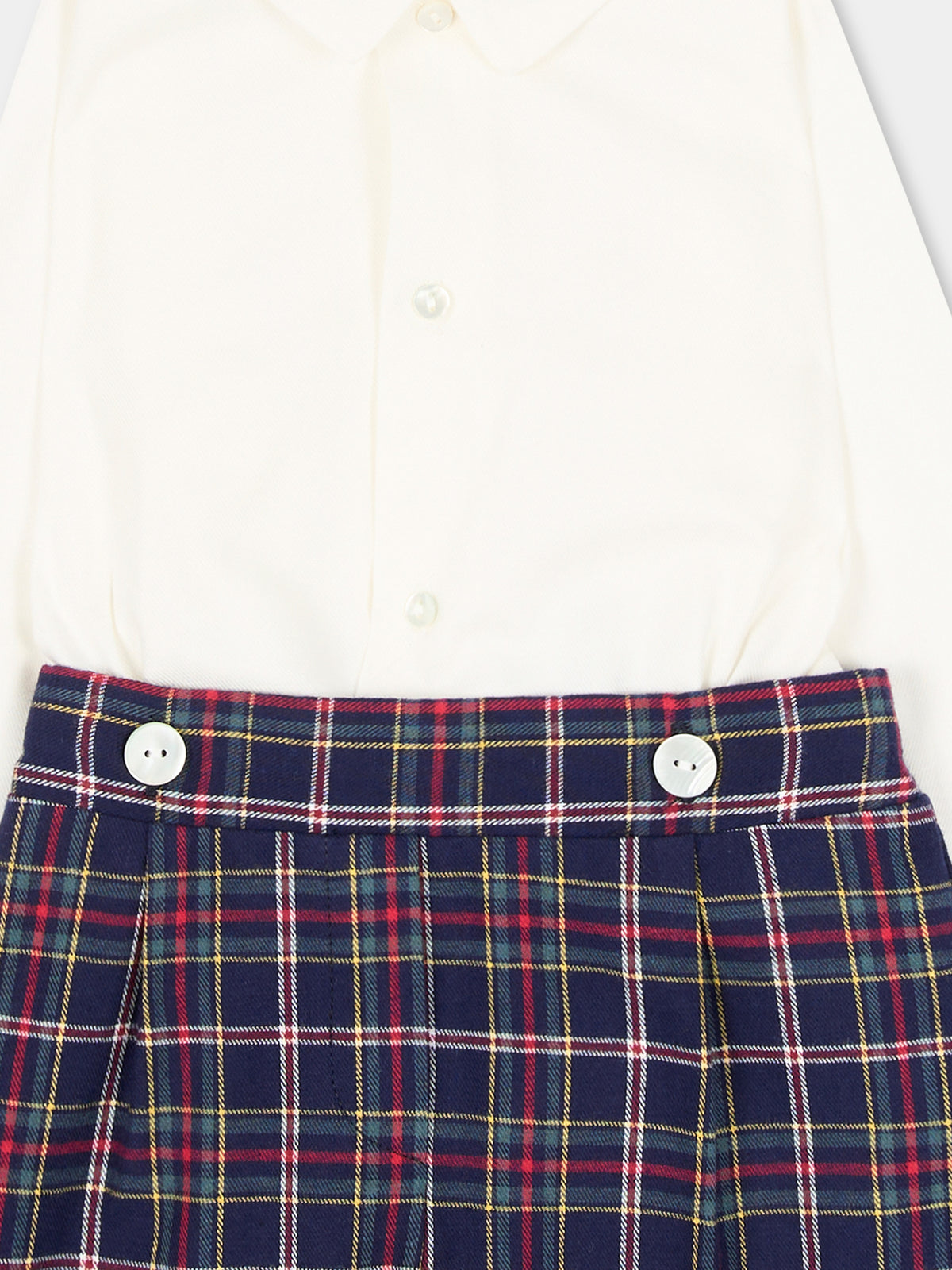 Completo blu per neonato tartan,Mariella Ferrari,PGM11 005 027