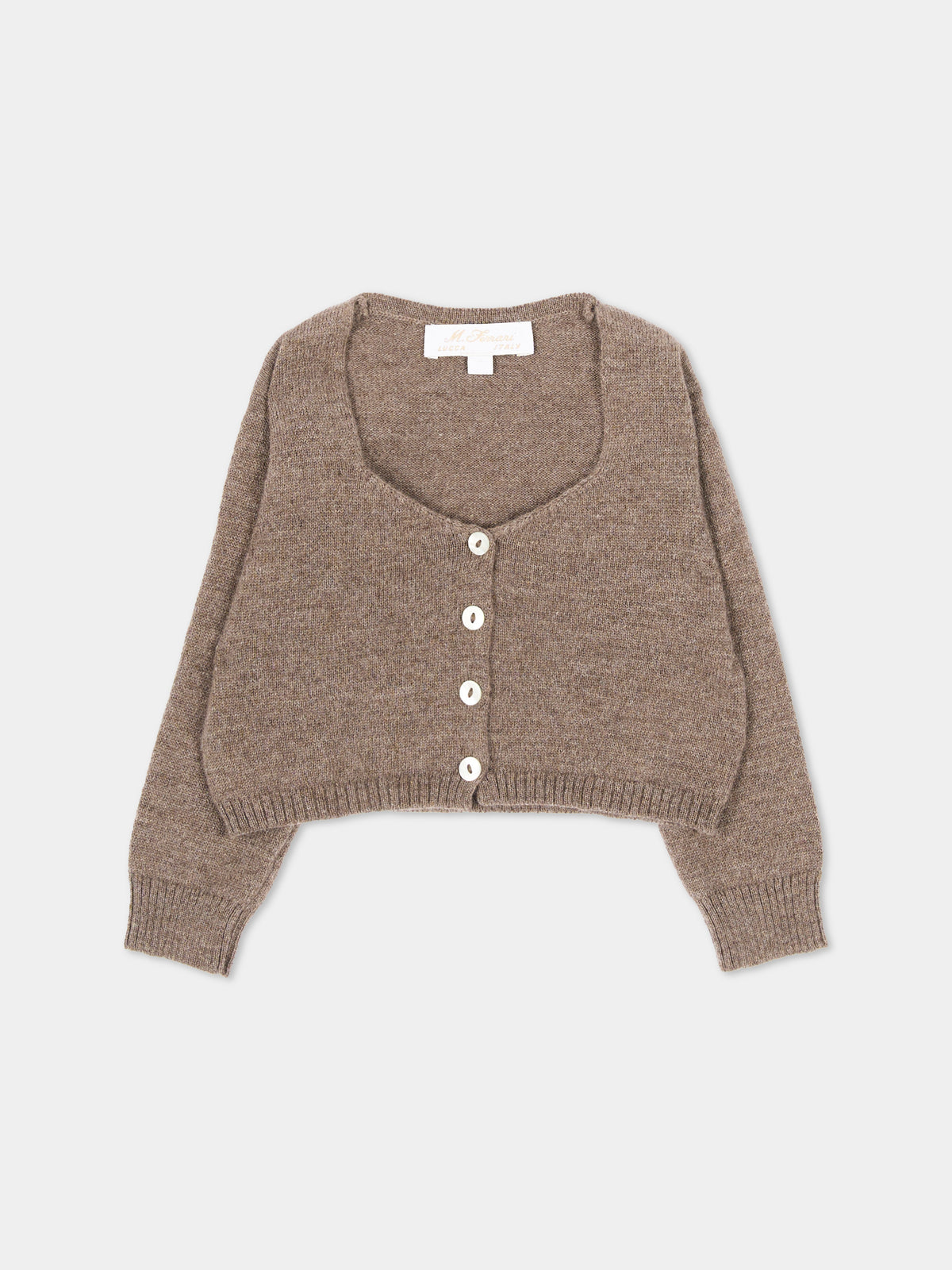 Cardigan marrone per neonata,Mariella Ferrari,MGU19 153