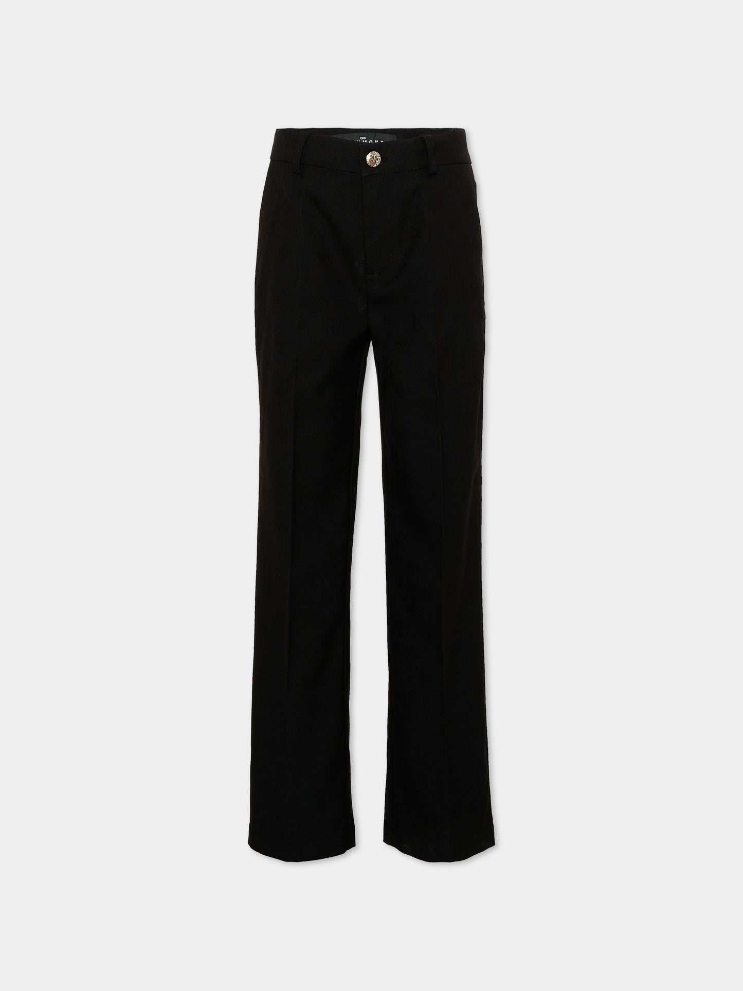 Pantaloni neri per bambino con logo,Richmond,RBA26101PA JR_M.BLACK JR MONOGRAM BLACK
