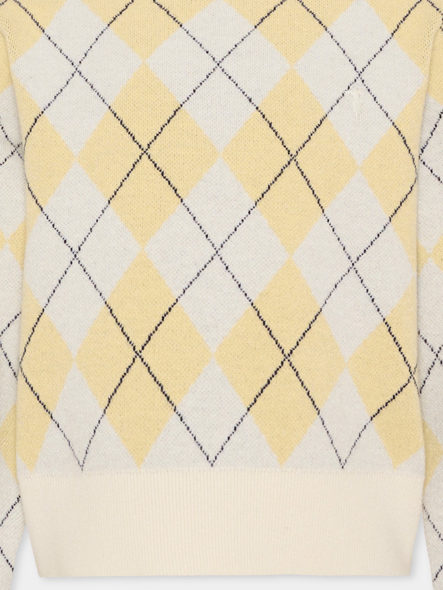 Maglione avorio per bambina a rombi,Trussardi Junior,TGA26016MA BONE/BC/BN BONE