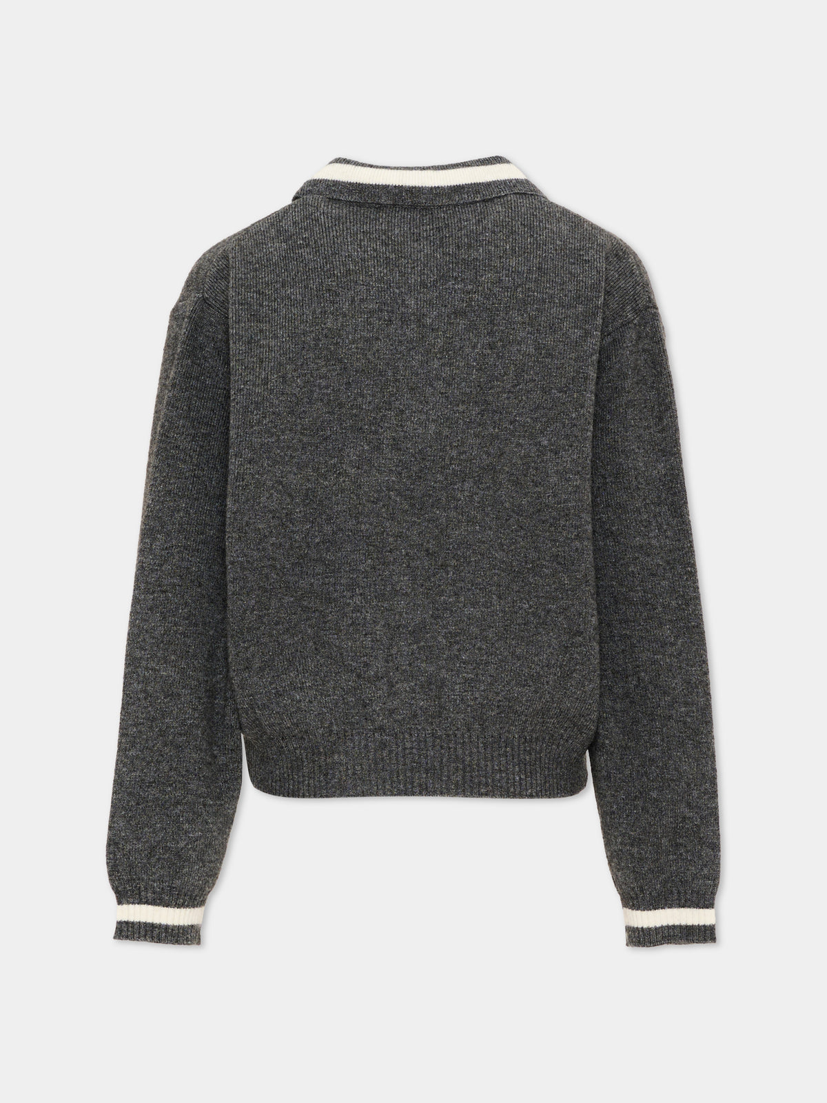 Maglione grigio per bambina con logo,Trussardi Junior,TGA26047MA GREY_LIG.M GREY LIGHT MELANGE
