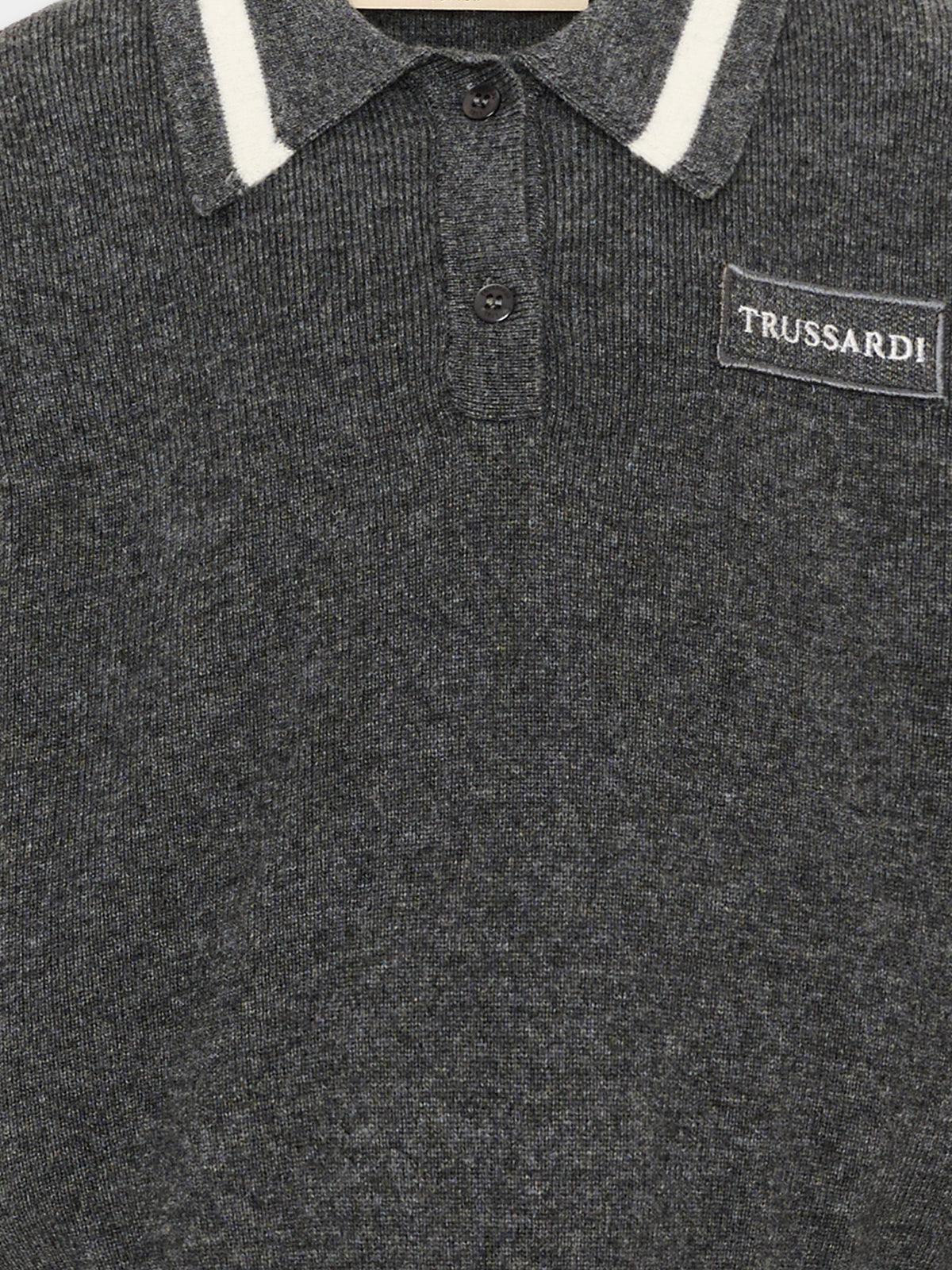 Maglione grigio per bambina con logo,Trussardi Junior,TGA26047MA GREY_LIG.M GREY LIGHT MELANGE