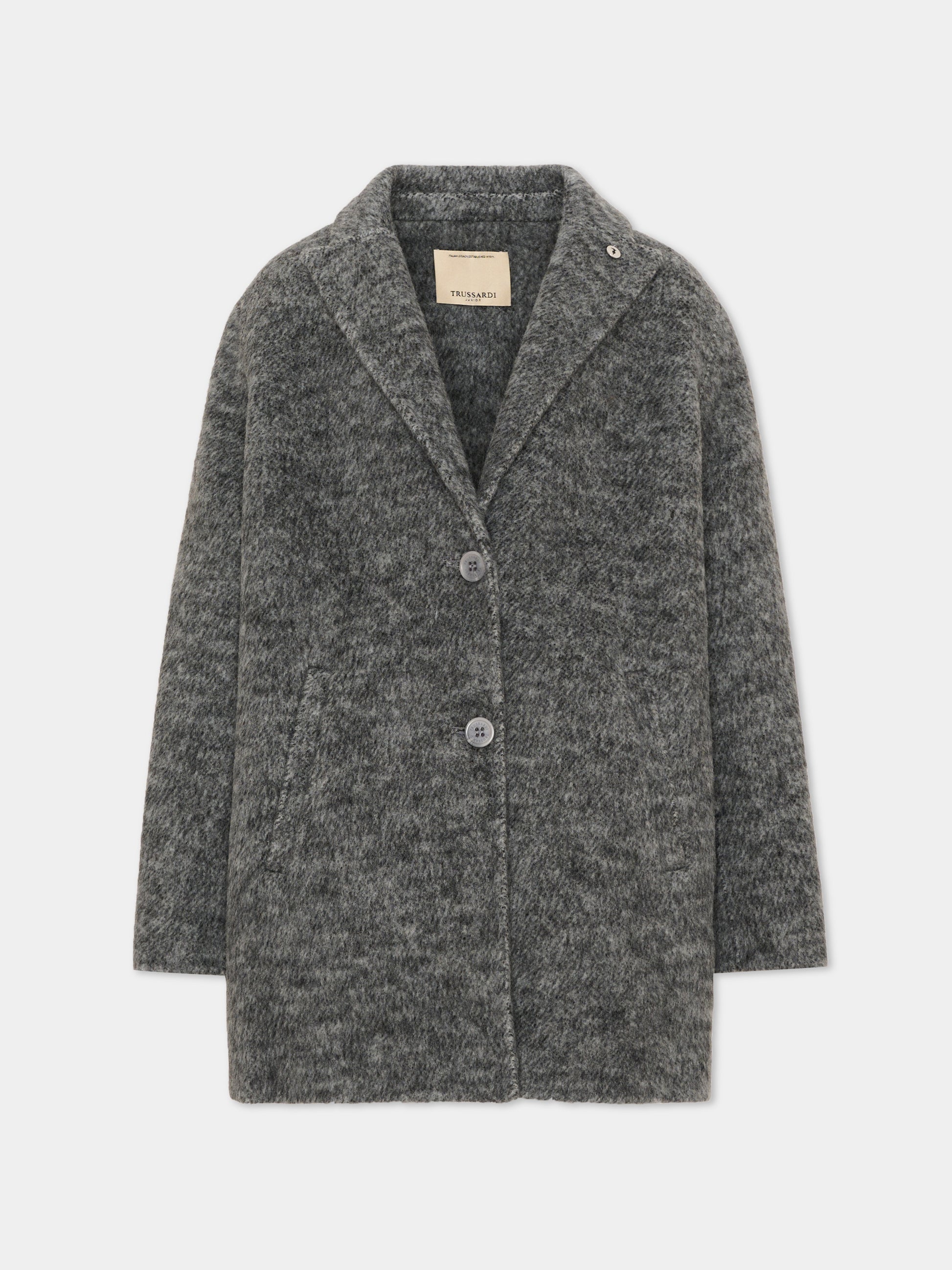 Cappotto grigio per bambina,Trussardi Junior,TGA26035CP GREY GREY
