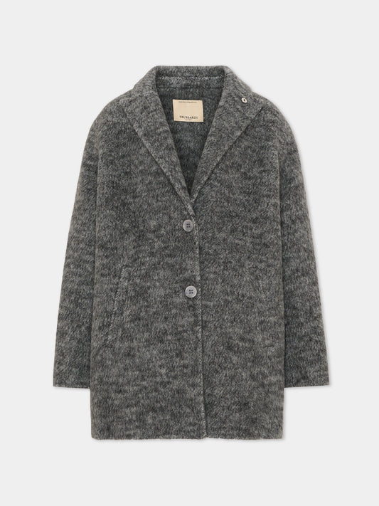 Cappotto grigio per bambina,Trussardi Junior,TGA26035CP GREY GREY