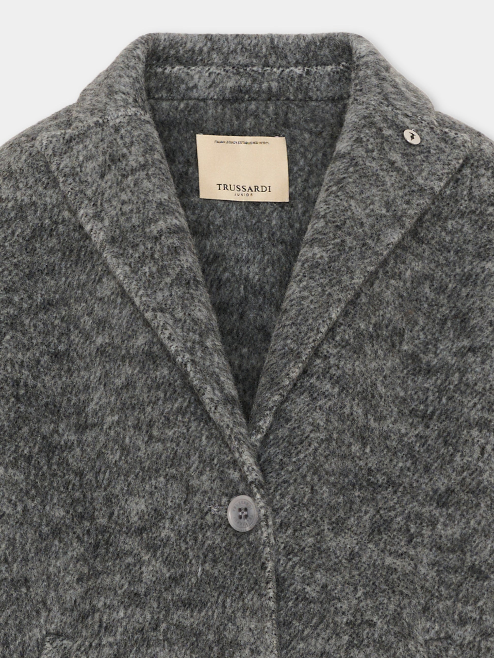 Cappotto grigio per bambina,Trussardi Junior,TGA26035CP GREY GREY