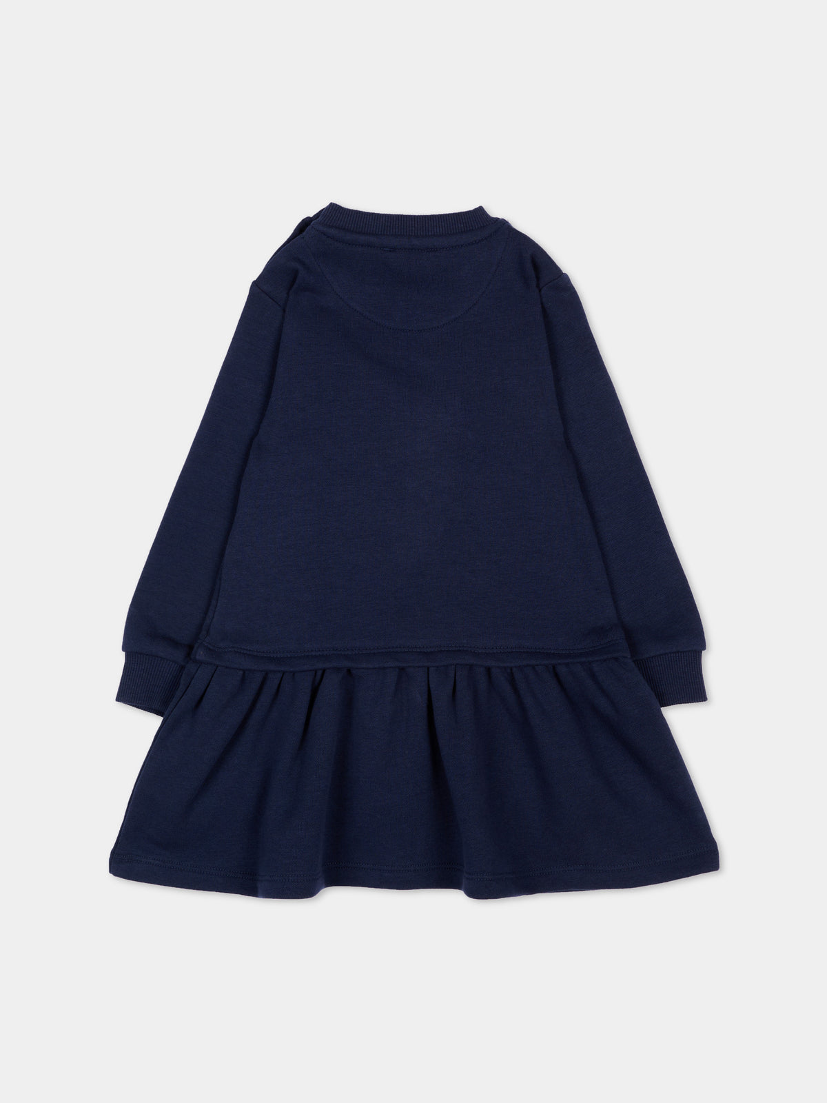 Vestito blu per neonata con logo,Trussardi Junior,TIA26026VE BLUE_NAVAL BLUE NAVAL