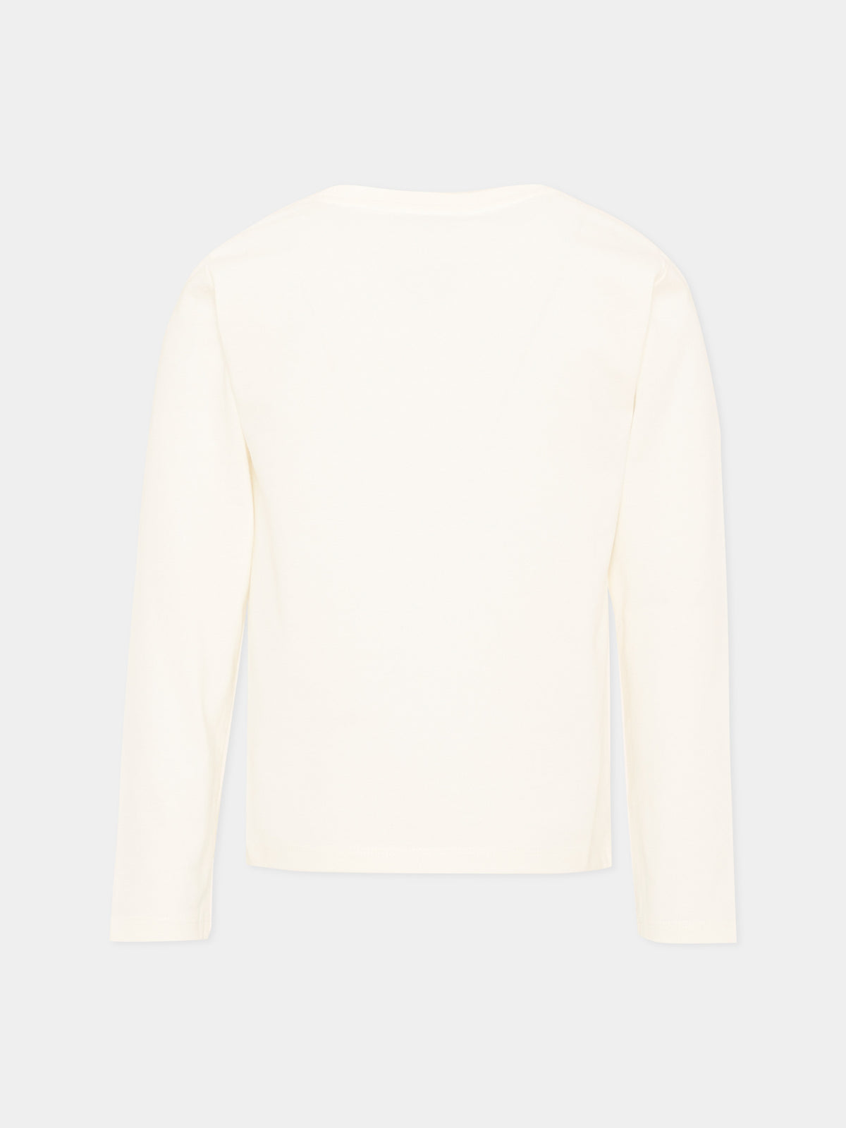 T-Shirt avorio per bambina con logo,Trussardi Junior,TIA26025TS OFF-WHITE OFF-WHITE