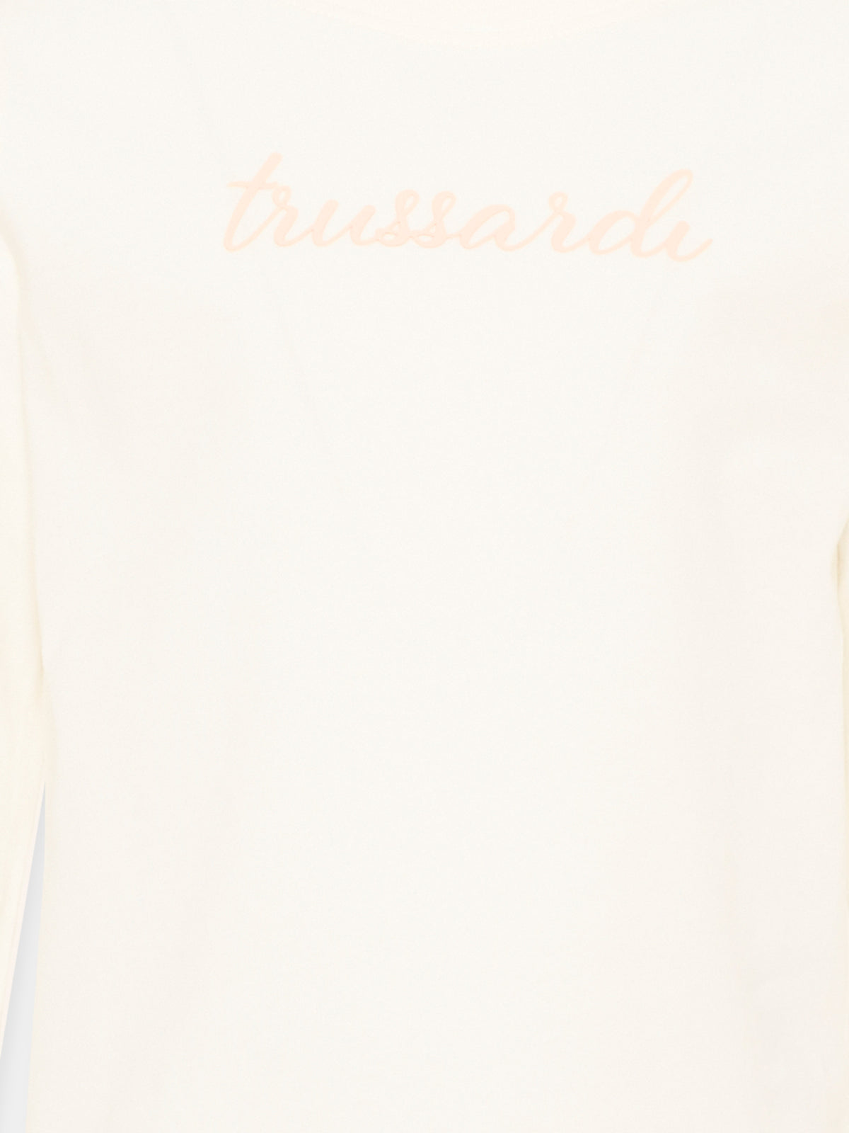 T-Shirt avorio per bambina con logo,Trussardi Junior,TIA26025TS OFF-WHITE OFF-WHITE
