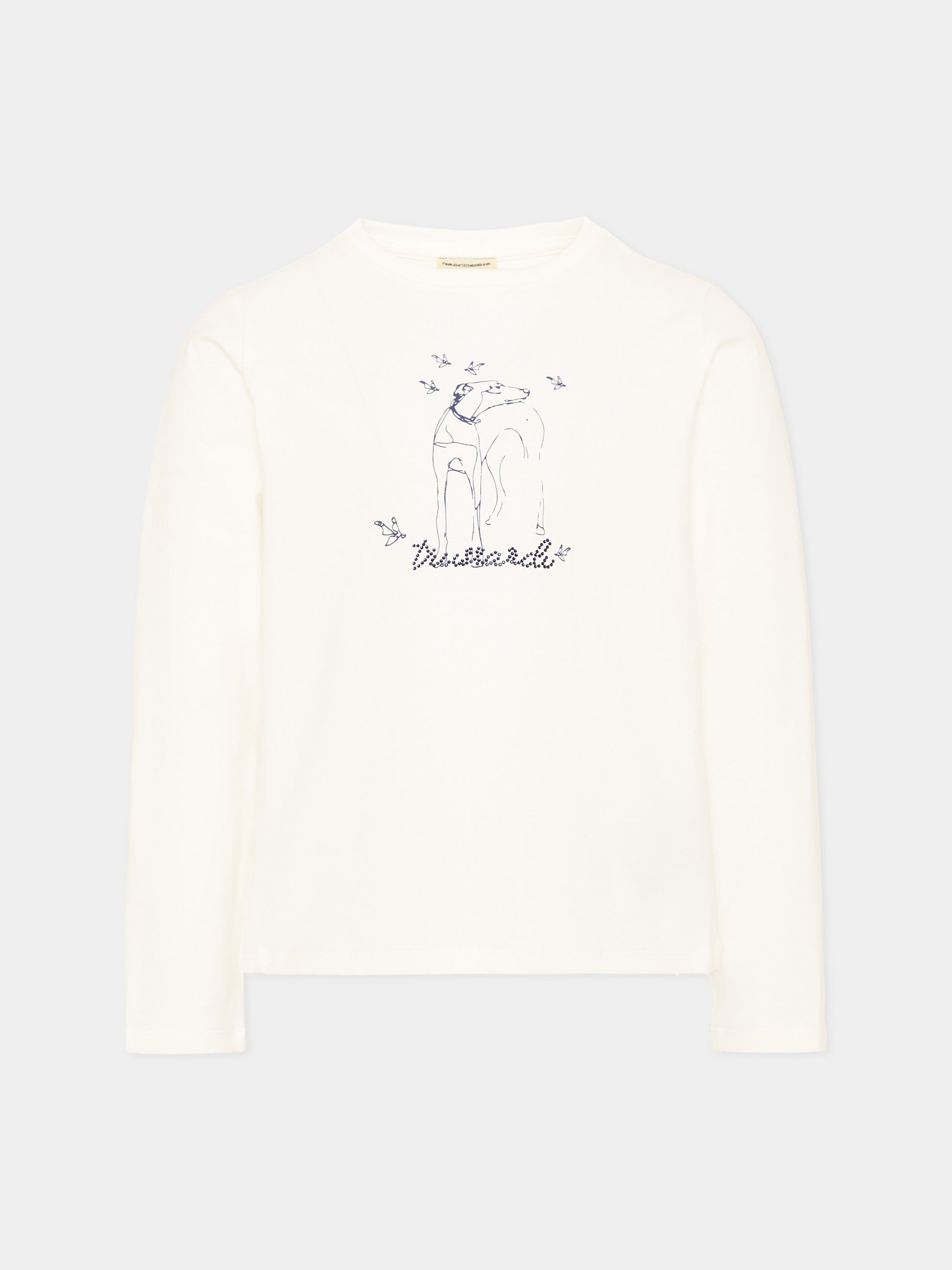 T-Shirt avorio Trussardi per bambina,Trussardi Junior,TIA26162TS OFF-WHITE OFF-WHITE
