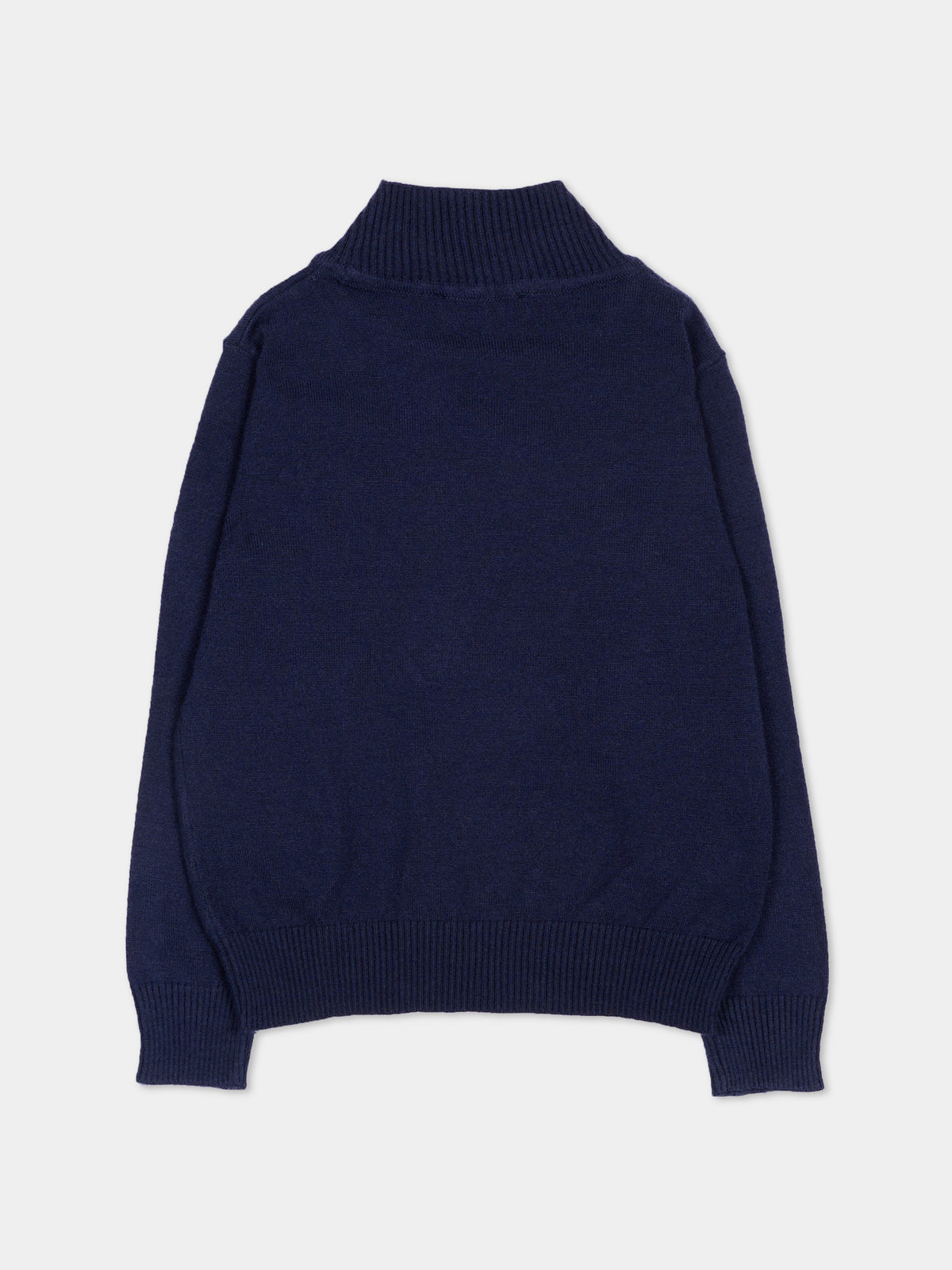 Dolcevita blu per neonato con levriero,Trussardi Junior,TIA26100MA BLUE_NAVAL BLUE NAVAL