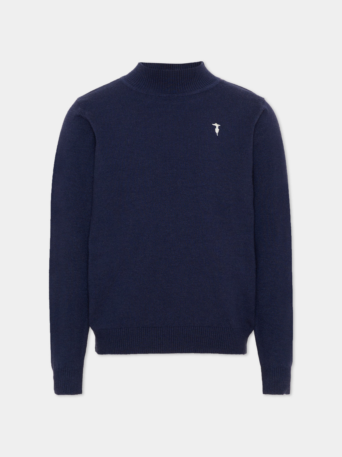 Dolcevita blu per bambino con levriero,Trussardi Junior,TIA26100MA BLUE_NAVAL BLUE NAVAL