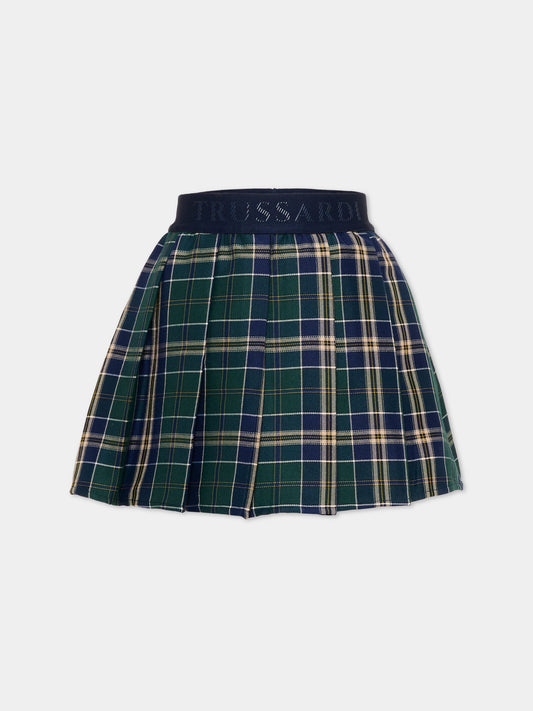 Gonna blu tartan per bambinba