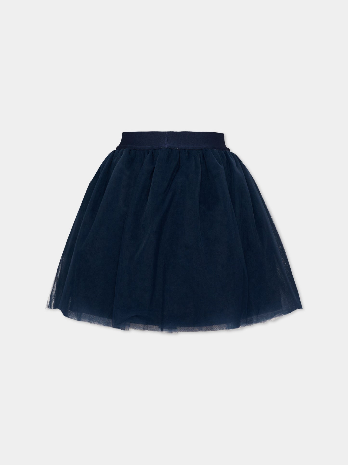 Gonna blu per bambina in tulle,Trussardi Junior,TIA26156GO BLUE_NAVAL BLUE NAVAL