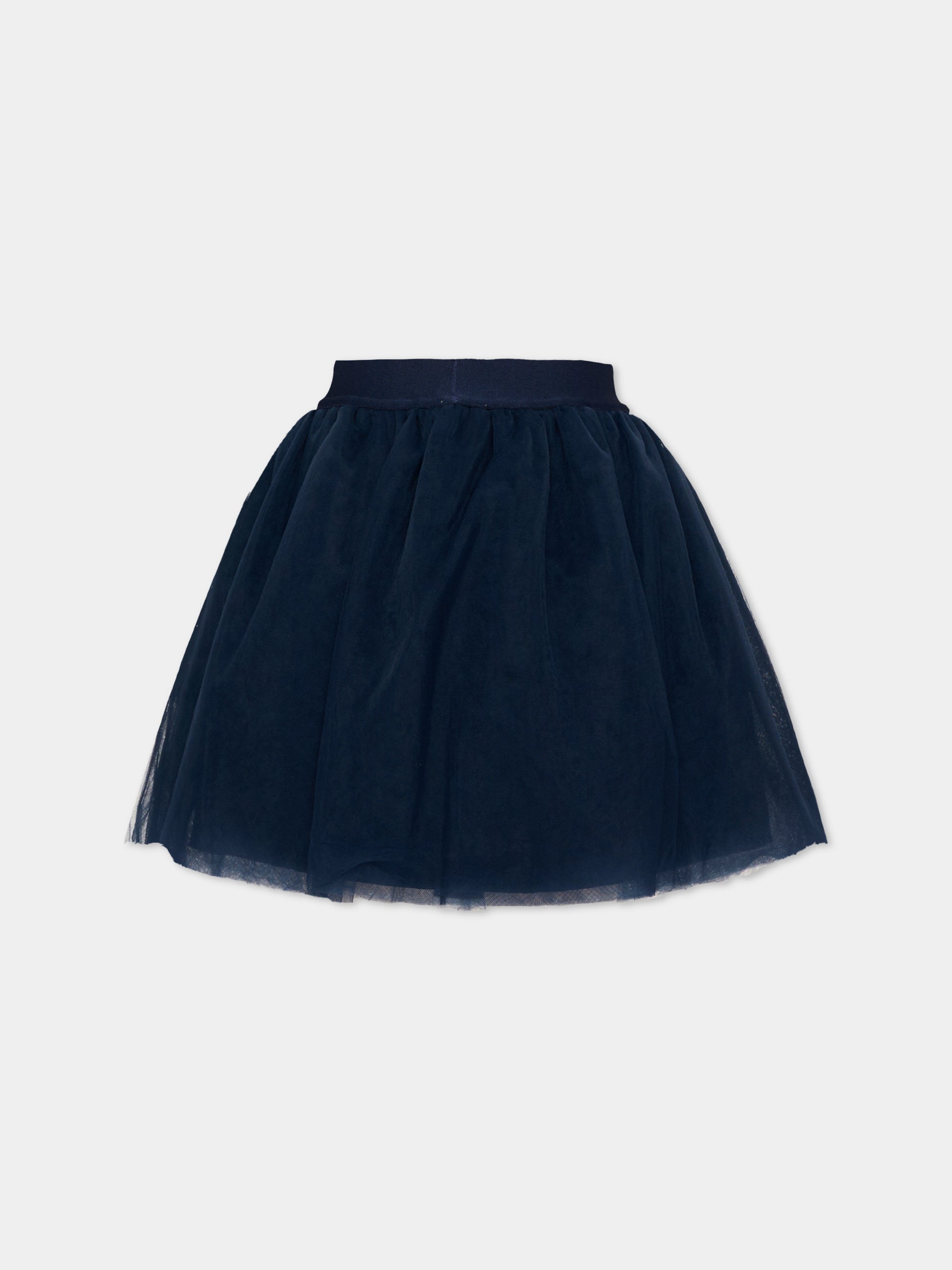 Gonna blu per bambina in tulle,Trussardi Junior,TIA26156GO BLUE_NAVAL BLUE NAVAL