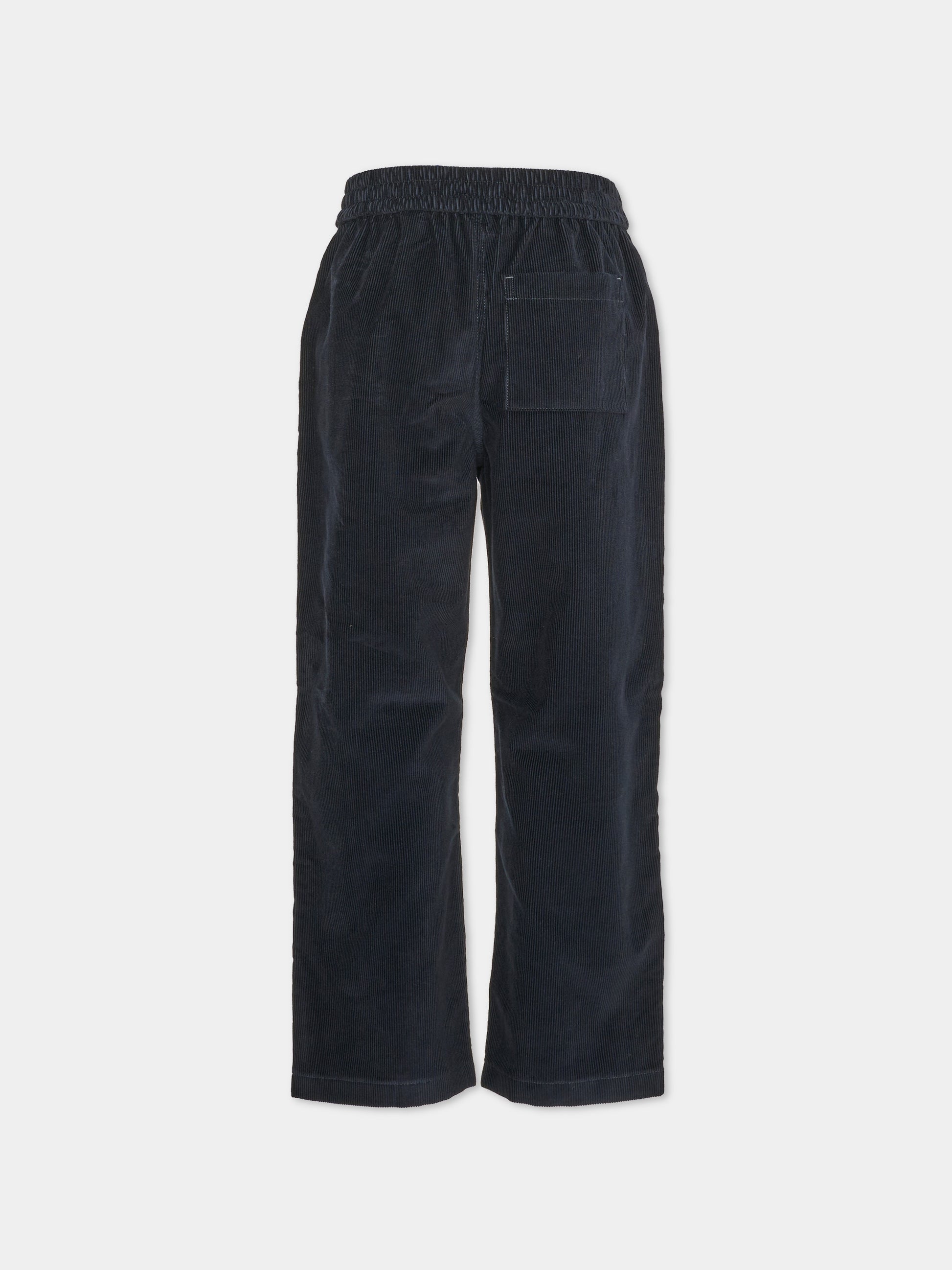 Pantalone blu per bambini in velluto,Burberry Kids,8131118 C3795