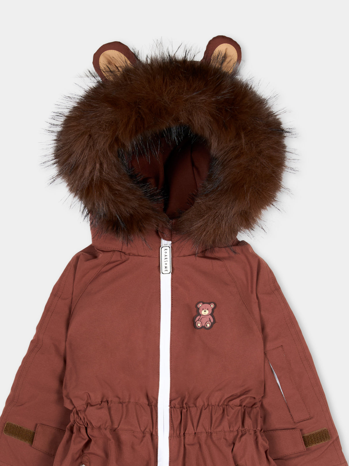 Tuta da neve marrone Grizz The Bear per bambini,Roarsome,GRIZZ THE BEAR SKI SUITS
