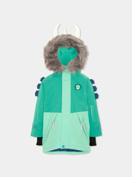 Piumino da neve verde Spike the Dino per bambino,Roarsome,SPIKE THE DINO SKI JACKET