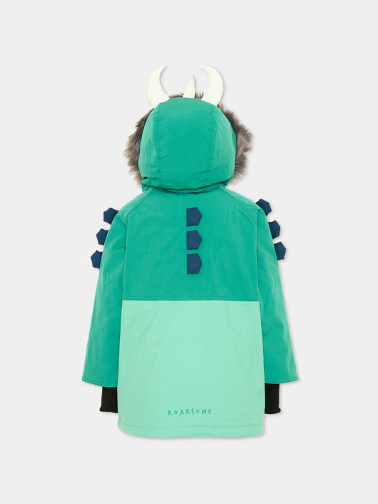 Piumino da neve verde Spike the Dino per bambino,Roarsome,SPIKE THE DINO SKI JACKET