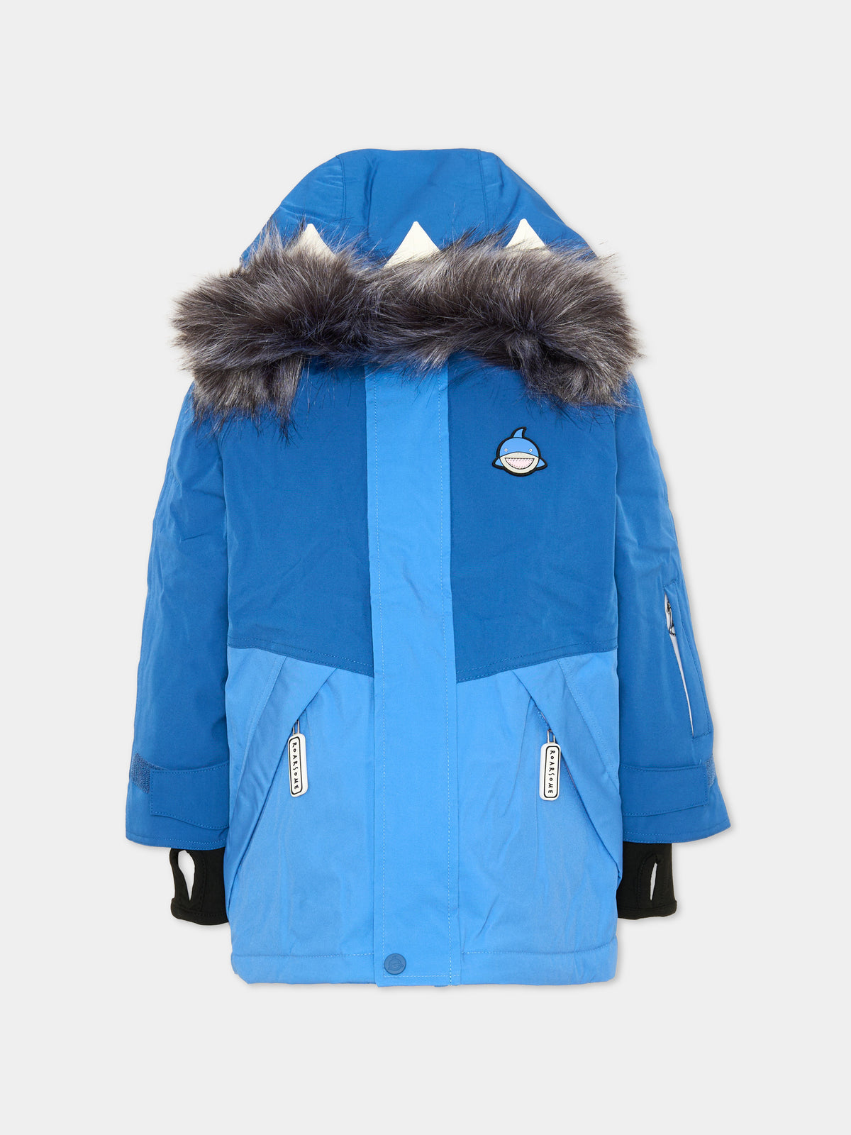 Piumino da neve azzurro Reef The Shark per bambino,Roarsome,REEF THE SHARK SKI JACKET