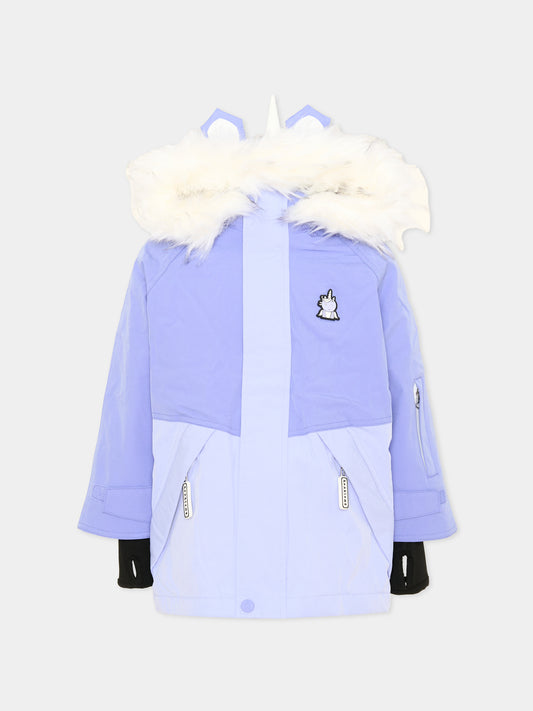 Piumino da neve lilla Sparkle The Unicorn per bambina,Roarsome,SPARKLE THE UNICORN SKI JACKET