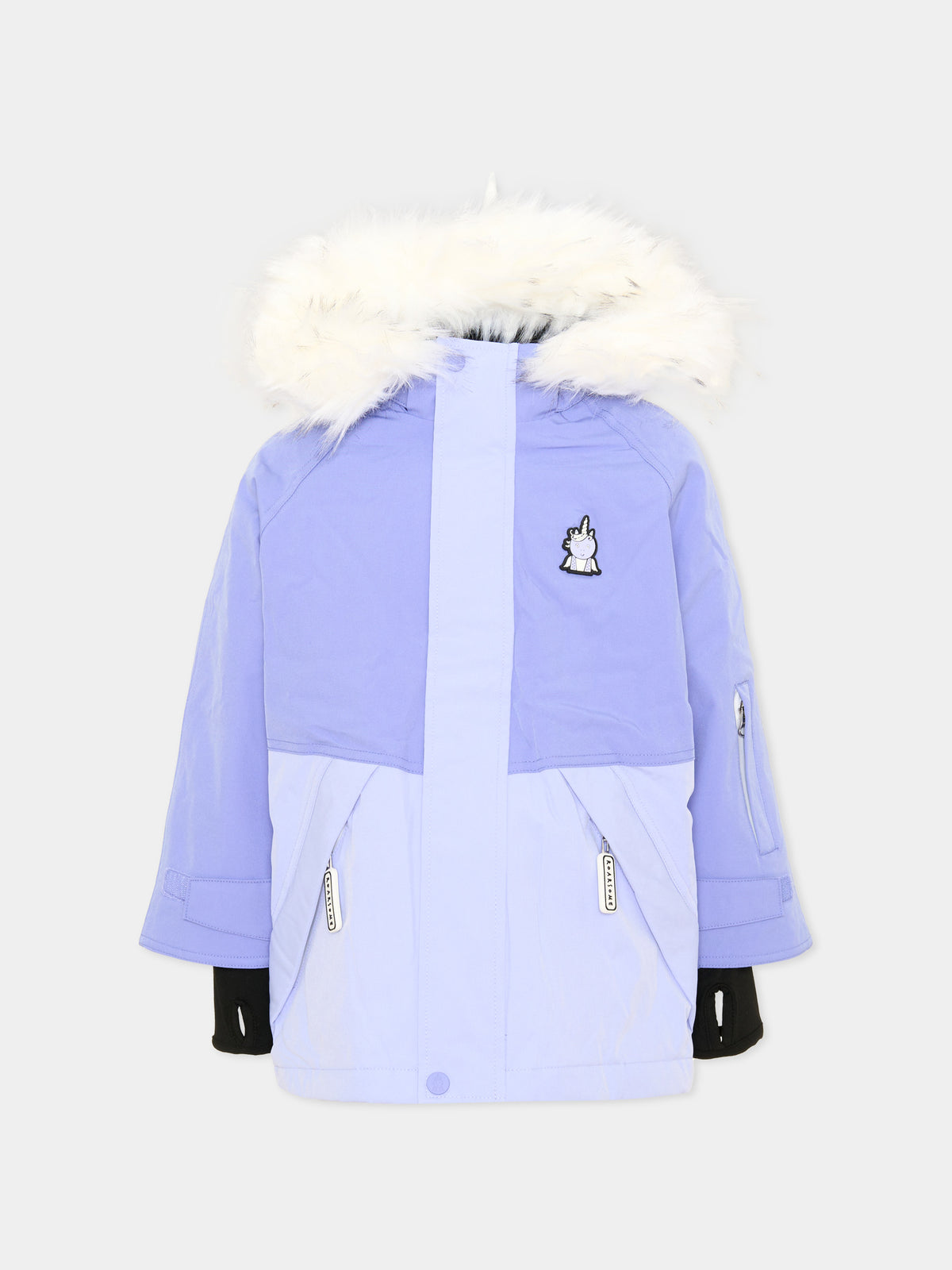 Piumino da neve lilla Sparkle The Unicorn per bambina,Roarsome,SPARKLE THE UNICORN SKI JACKET