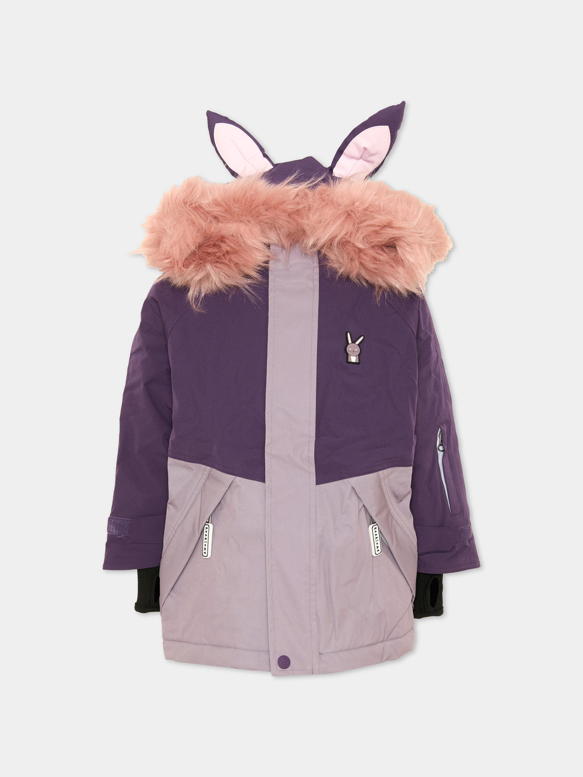 Piumino da neve viola Hop The Bunny per bambina,Roarsome,HOP THE BUNNY SKI JACKET