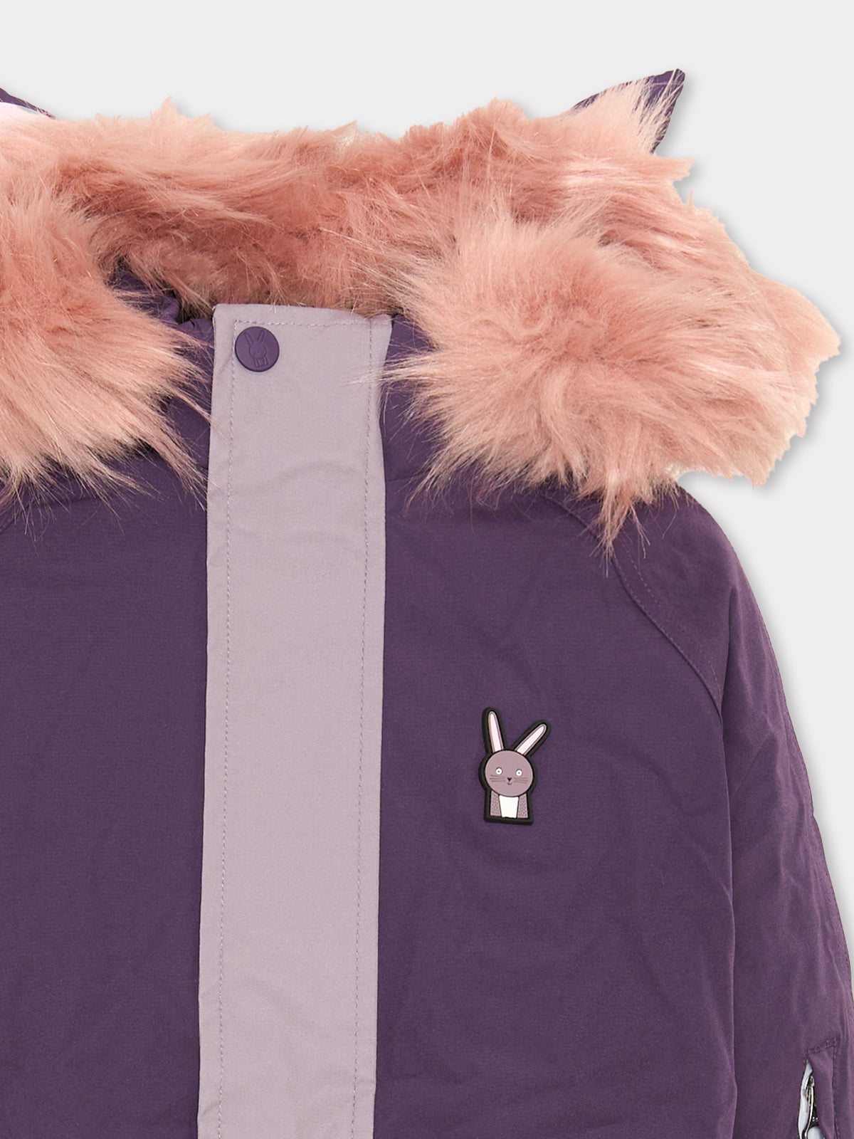 Piumino da neve viola Hop The Bunny per bambina,Roarsome,HOP THE BUNNY SKI JACKET