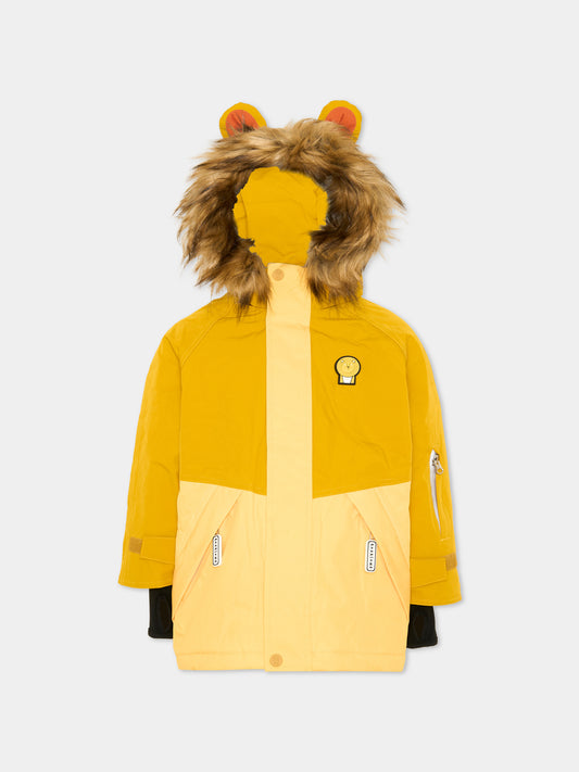 Piumino da neve giallo Cub The Lion per bambino,Roarsome,CUB THE LION SKI JACKET
