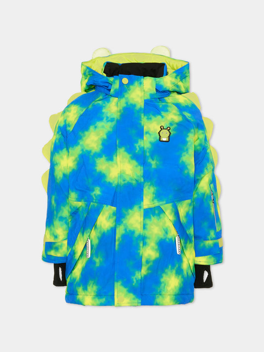 Piumino da neve blu Camo The Alien per bambini,Roarsome,ALIEN NEON SKI JACKET