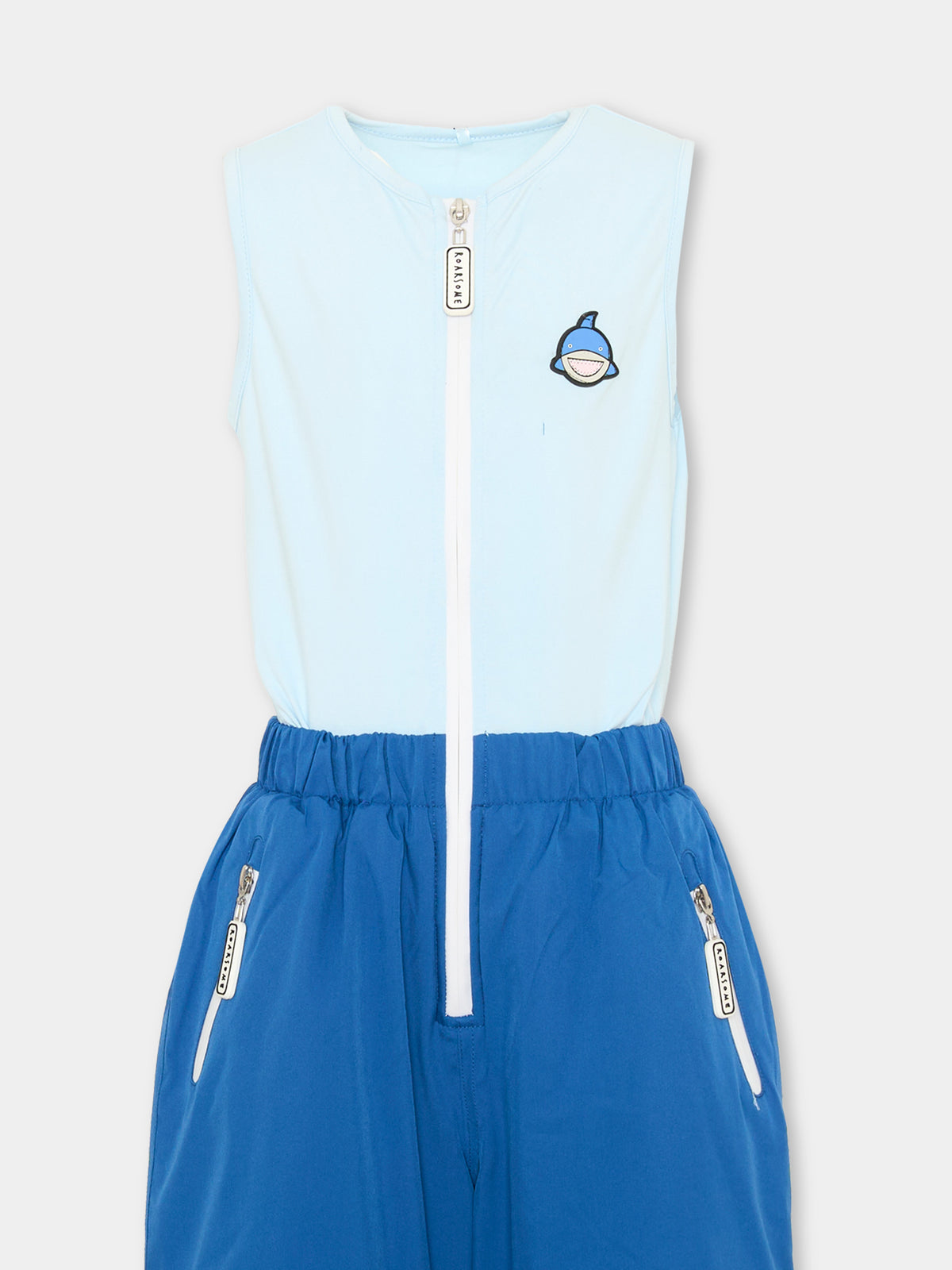 Pantalone da neve azzurro Reef The Shark per bambino,Roarsome,REEF THE SHARK SKI SALOPETTE