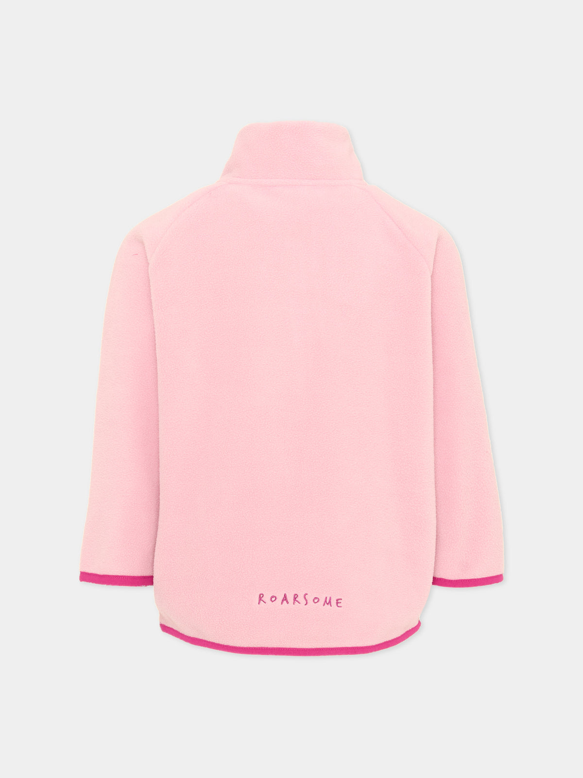 Felpa girocollo rosa Hop The Bunny per bambina,Roarsome,HOP THE BUNNY MID LAYER FLEECE