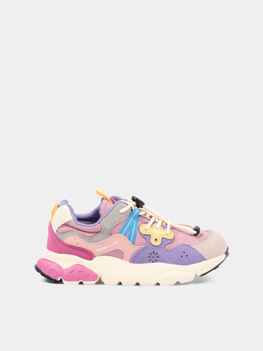 Sneakers multicolor per bambina,Flower Mountain,001 2015497 21 1M67