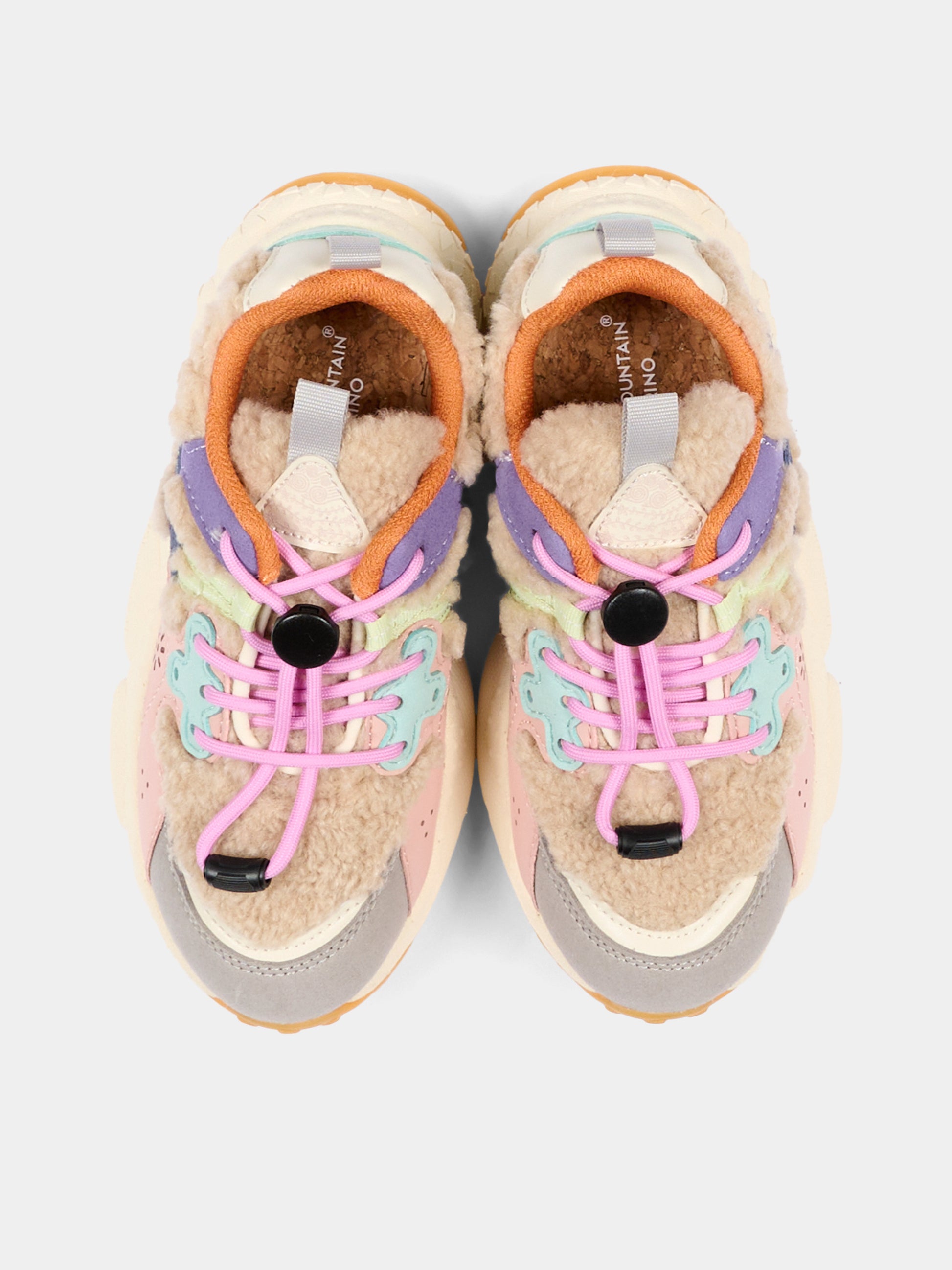 Sneakers multicolor per bambina,Flower Mountain,001 2015497 49 3D21
