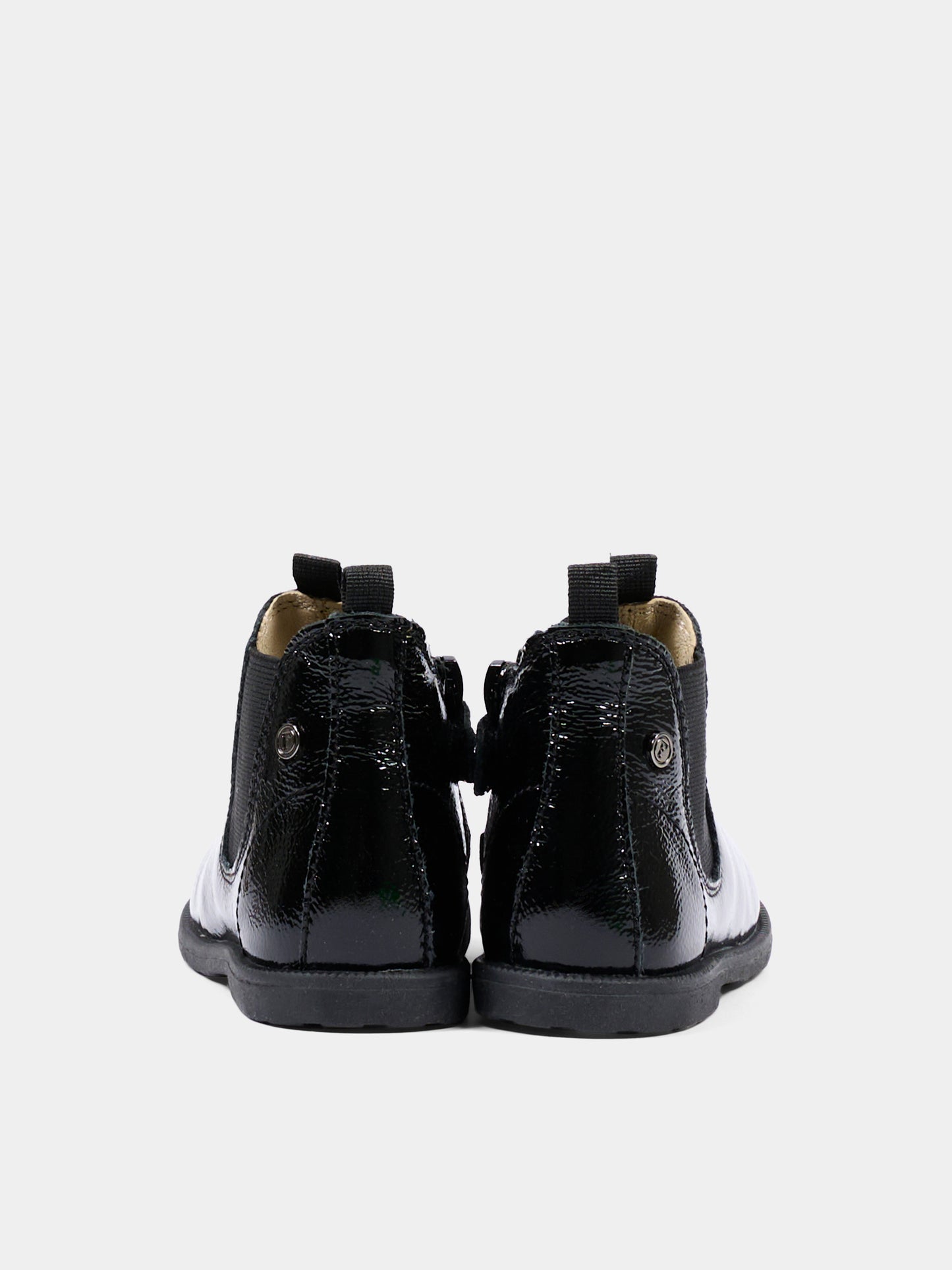 Stivaletti neri per neonata lucidi,Falcotto,001 2014117 13 0A01