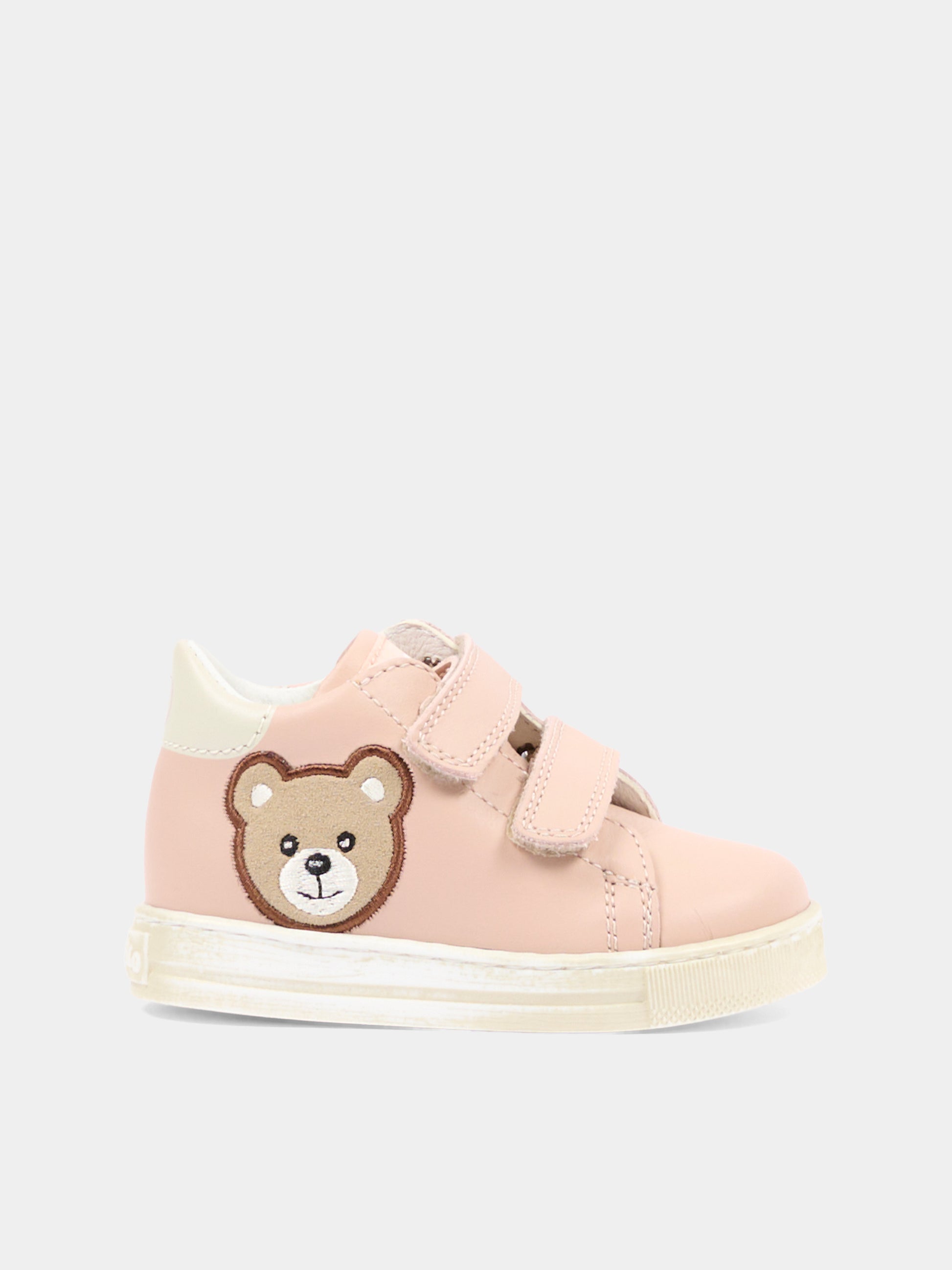 Sneakers rosa per neonata con orsetto,Falcotto,001 2020202 01 0M04
