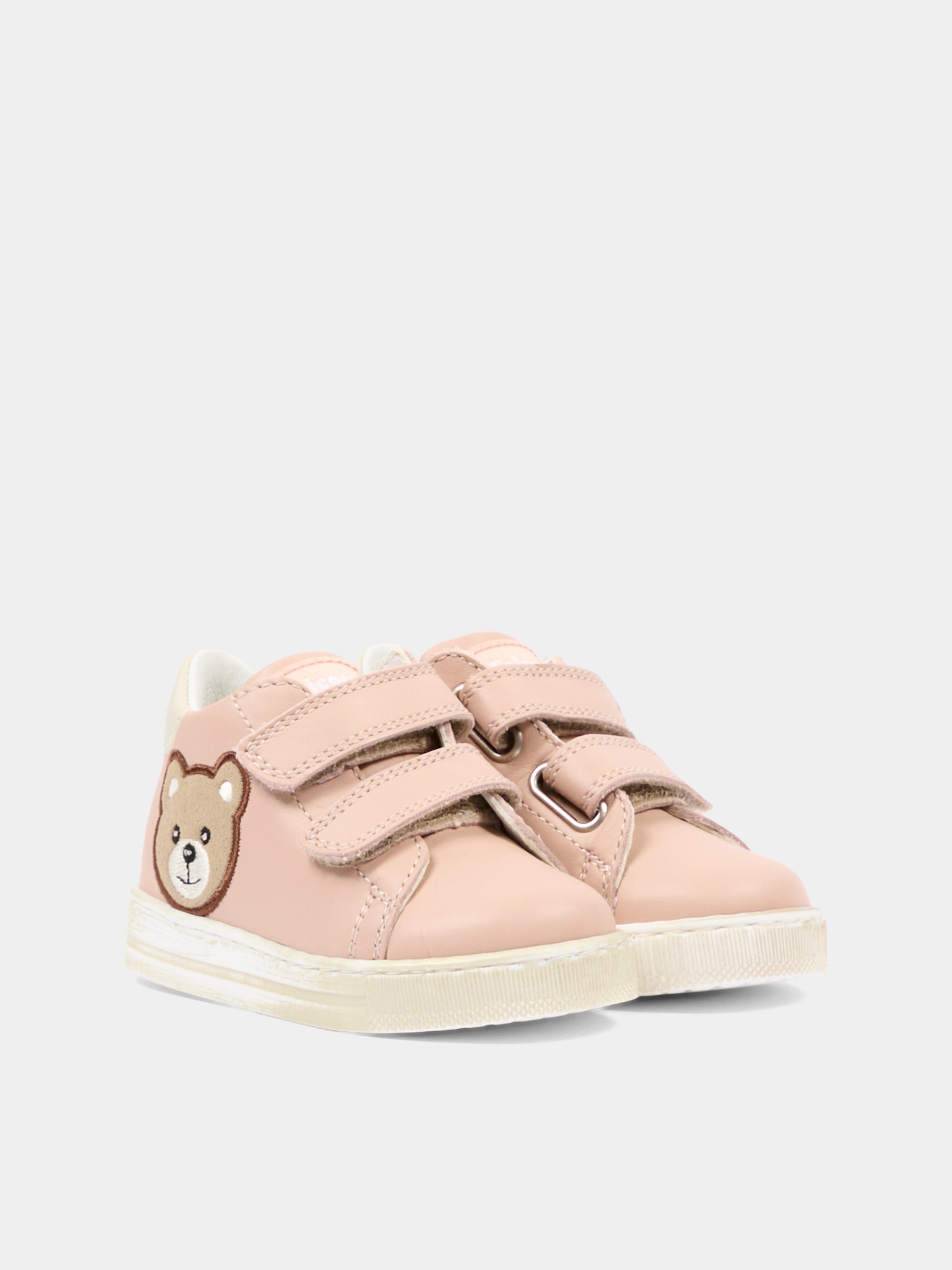 Sneakers rosa per neonata con orsetto,Falcotto,001 2020202 01 0M04