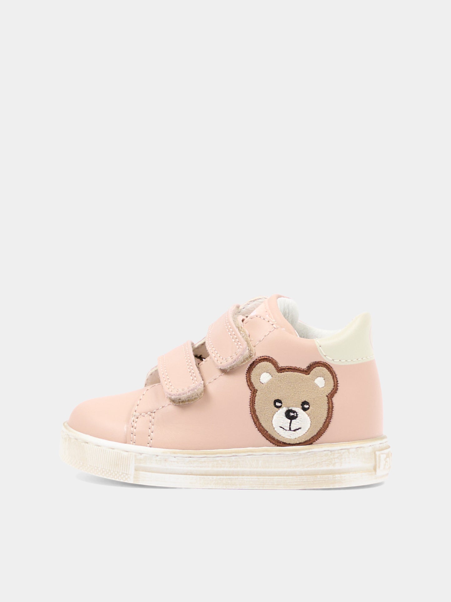 Sneakers rosa per neonata con orsetto,Falcotto,001 2020202 01 0M04