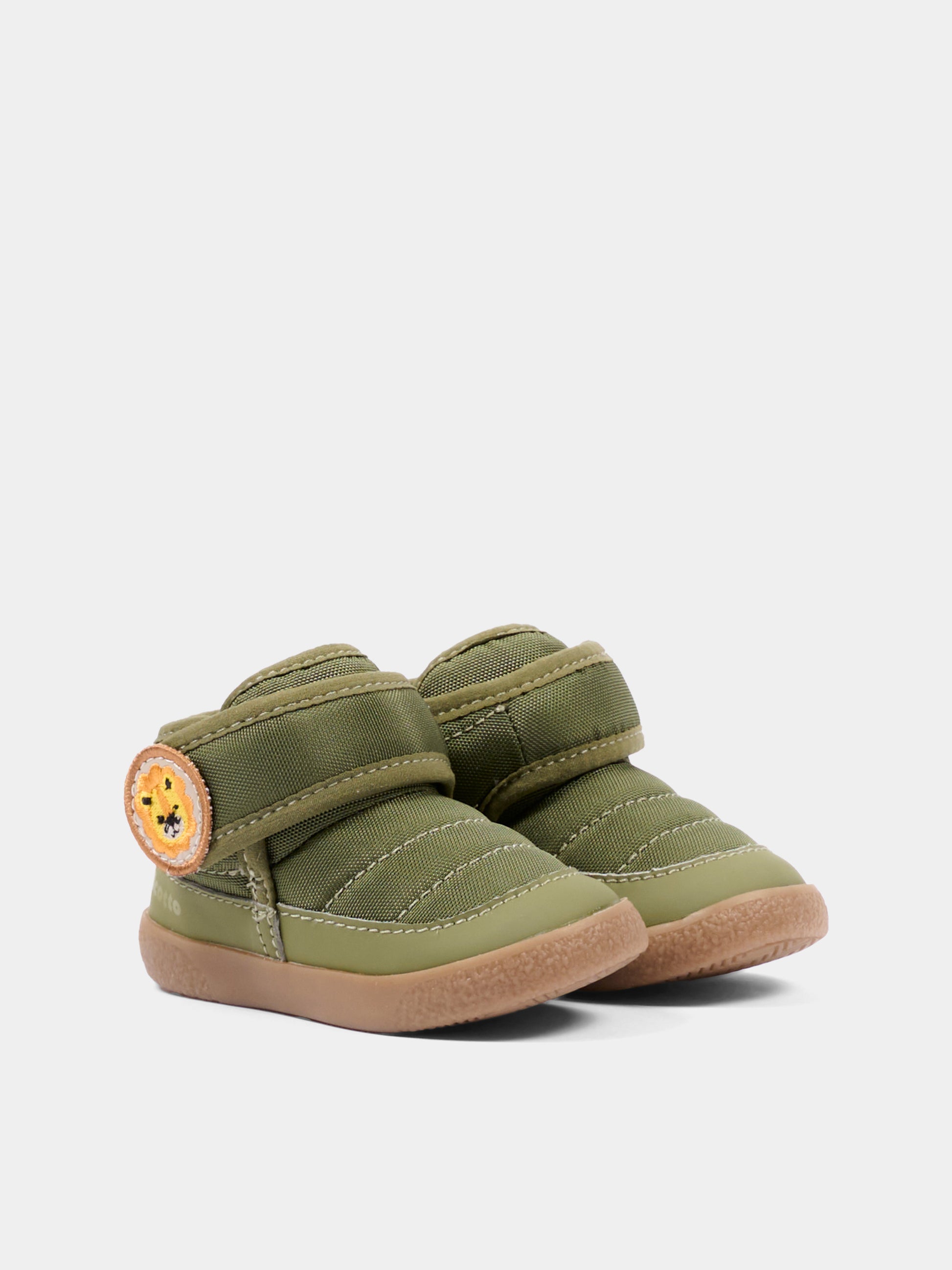 Sneakers verdi per neonato con leone,Falcotto,001 2502496 01 0F25