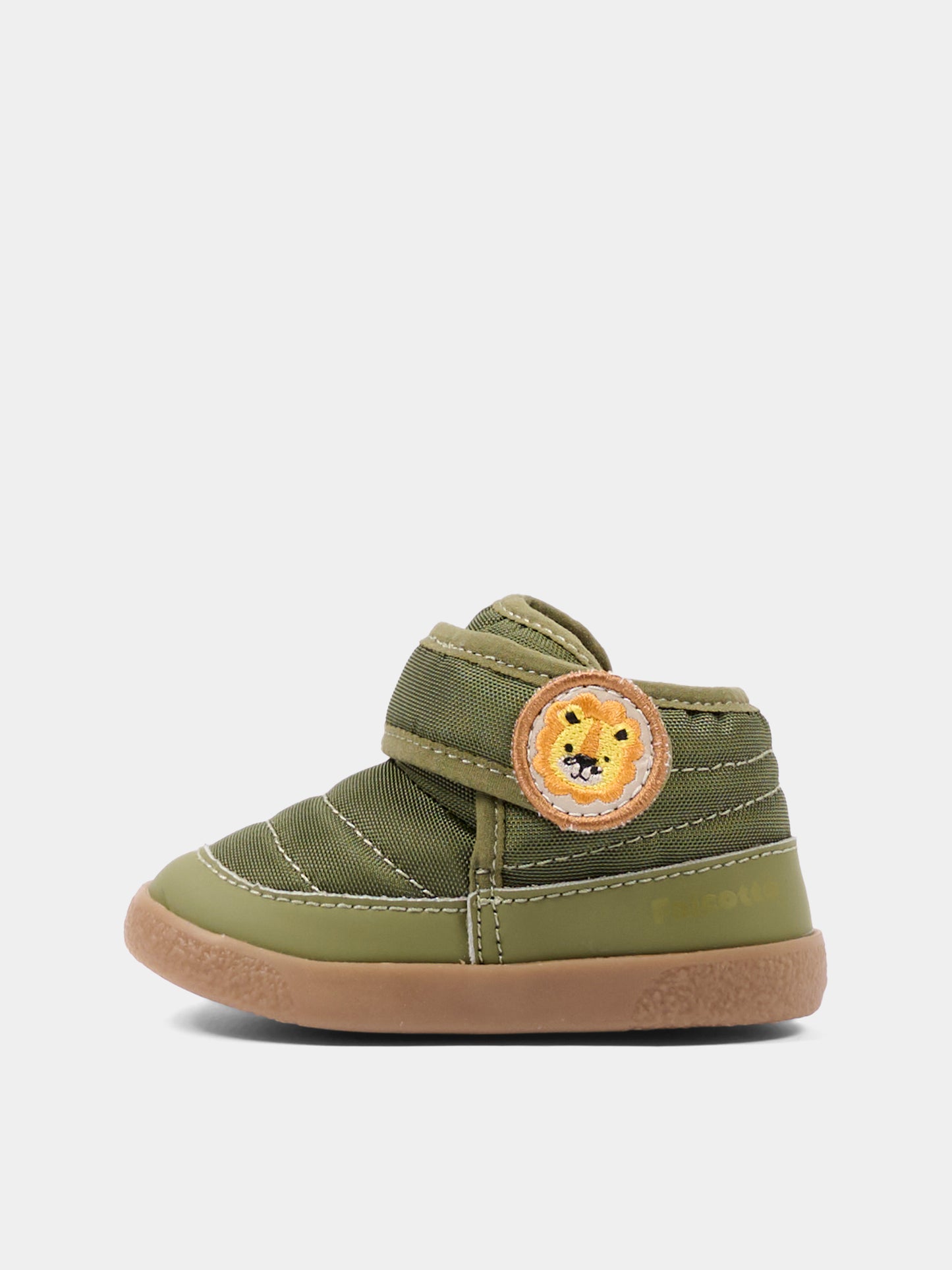 Sneakers verdi per neonato con leone,Falcotto,001 2502496 01 0F25
