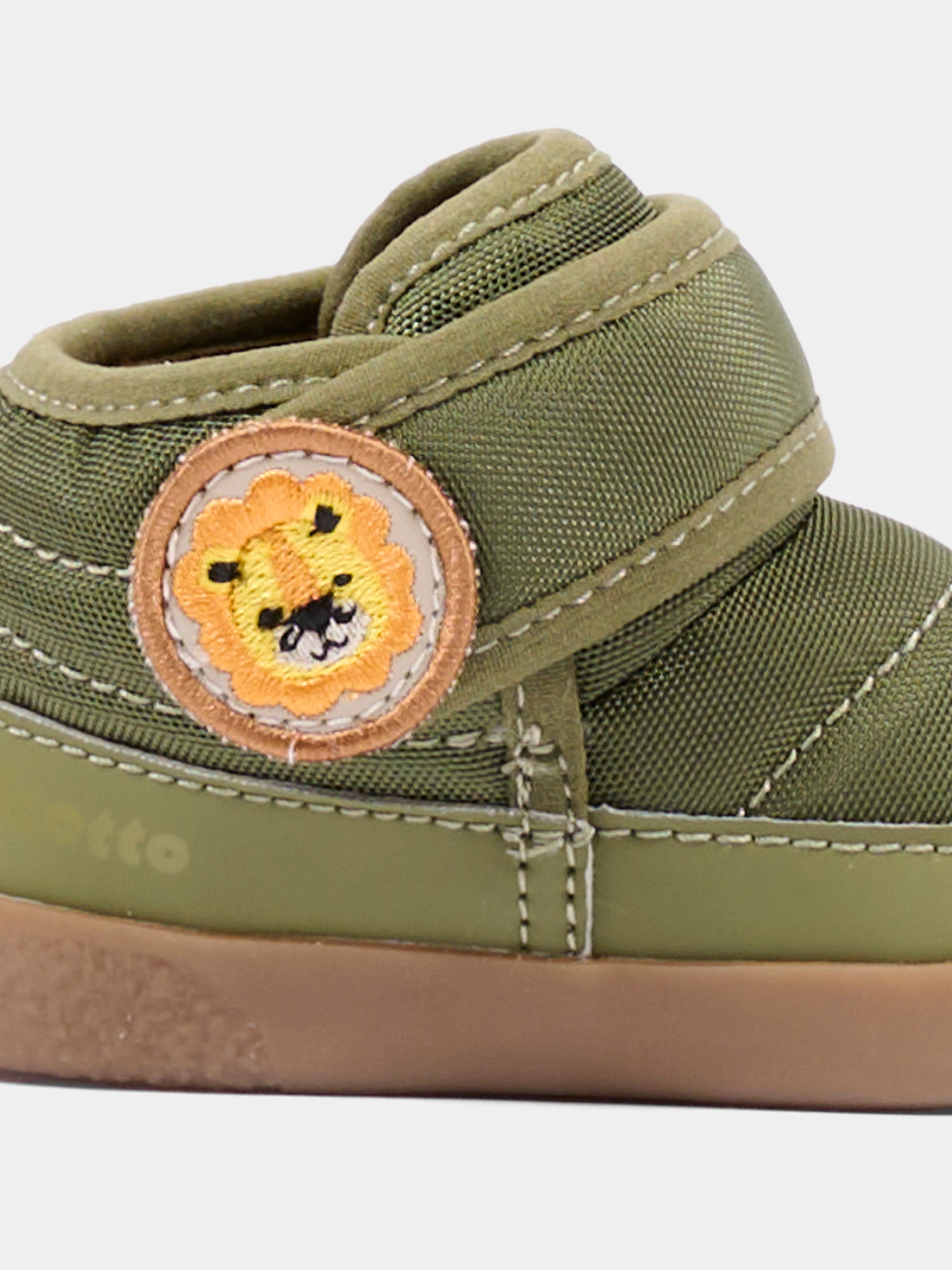 Sneakers verdi per neonato con leone,Falcotto,001 2502496 01 0F25