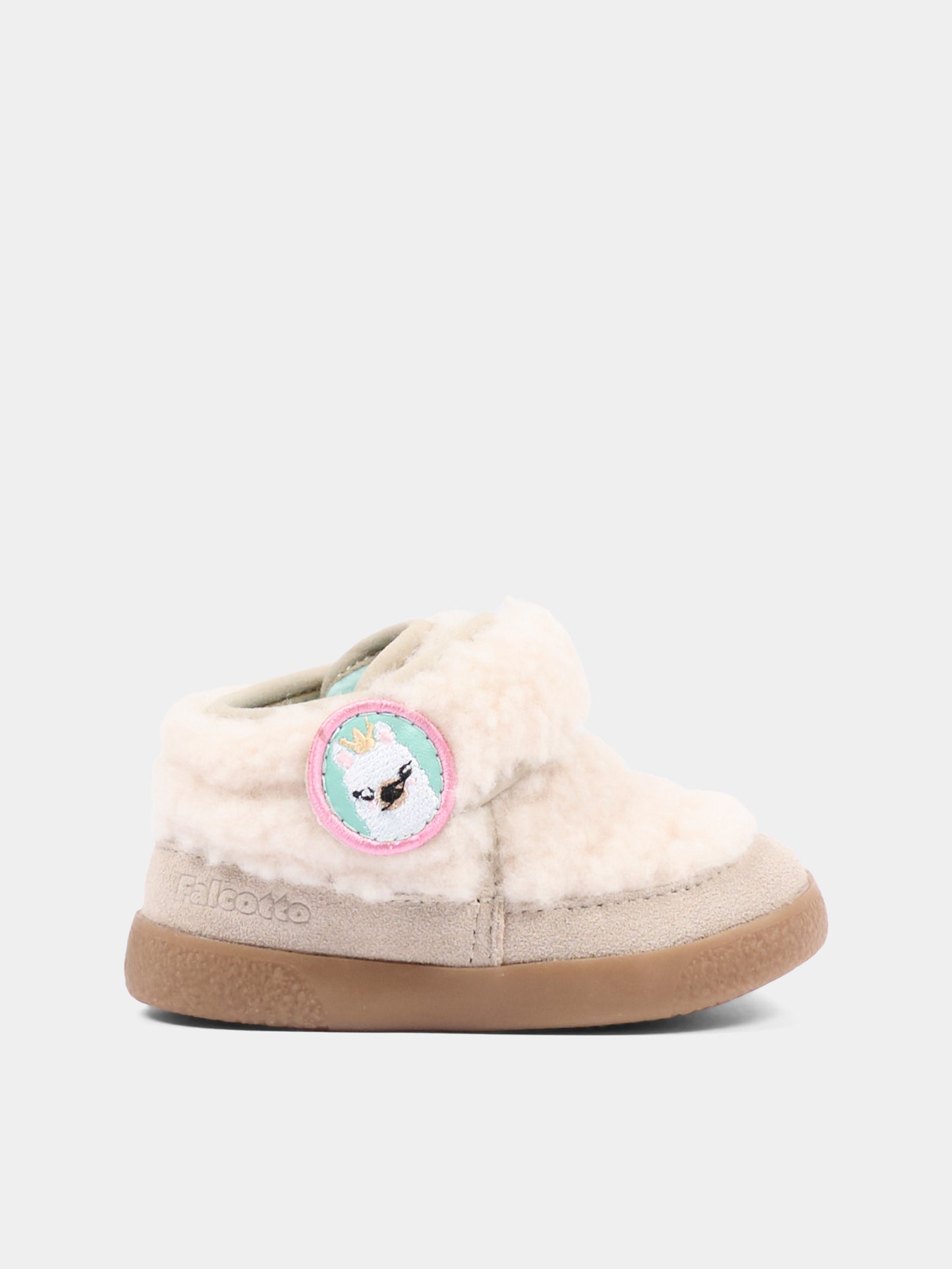 Sneakers beige per neonata con alpaca,Falcotto,001 2502496 02 0E01
