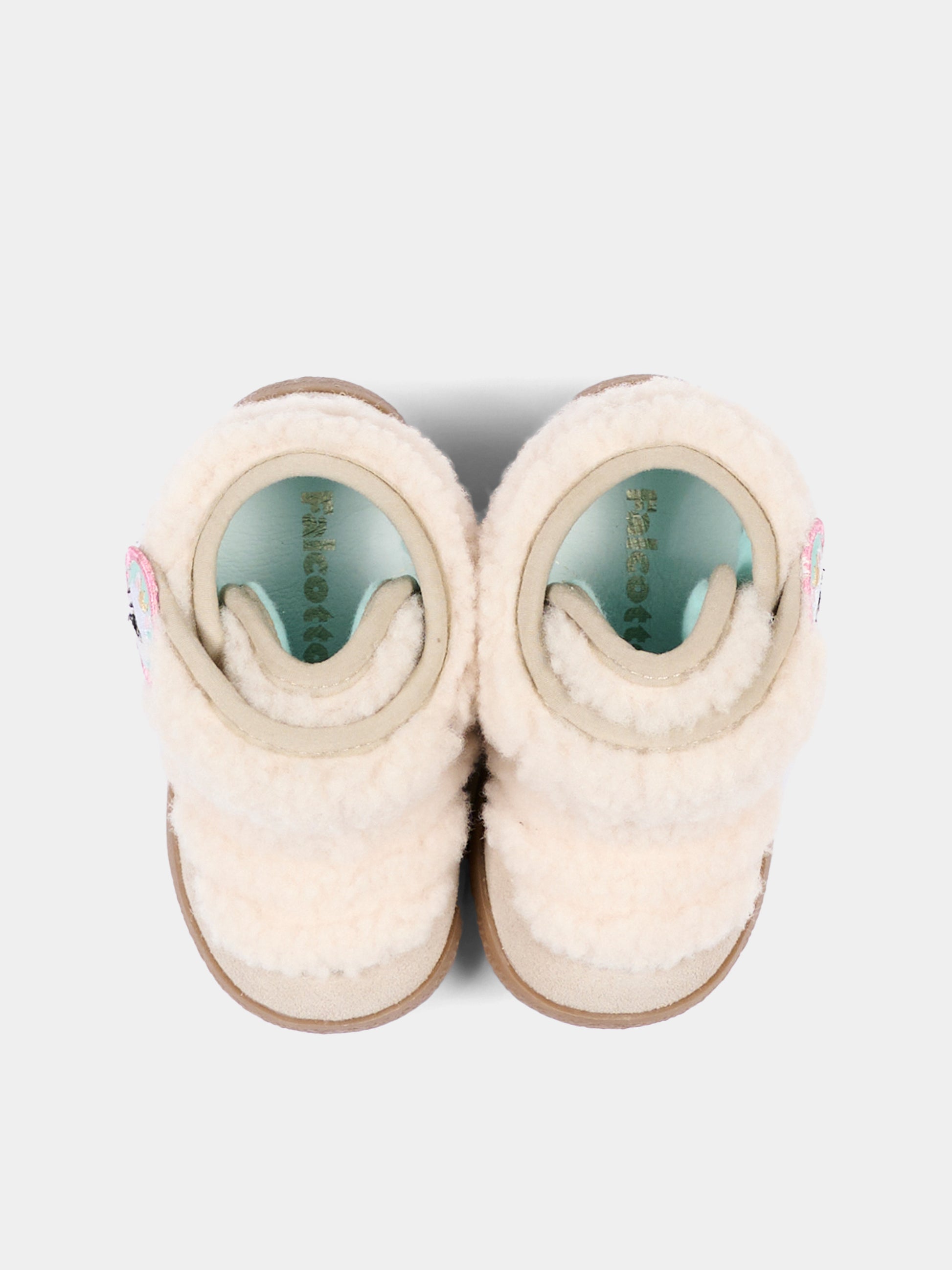 Sneakers beige per neonata con alpaca,Falcotto,001 2502496 02 0E01